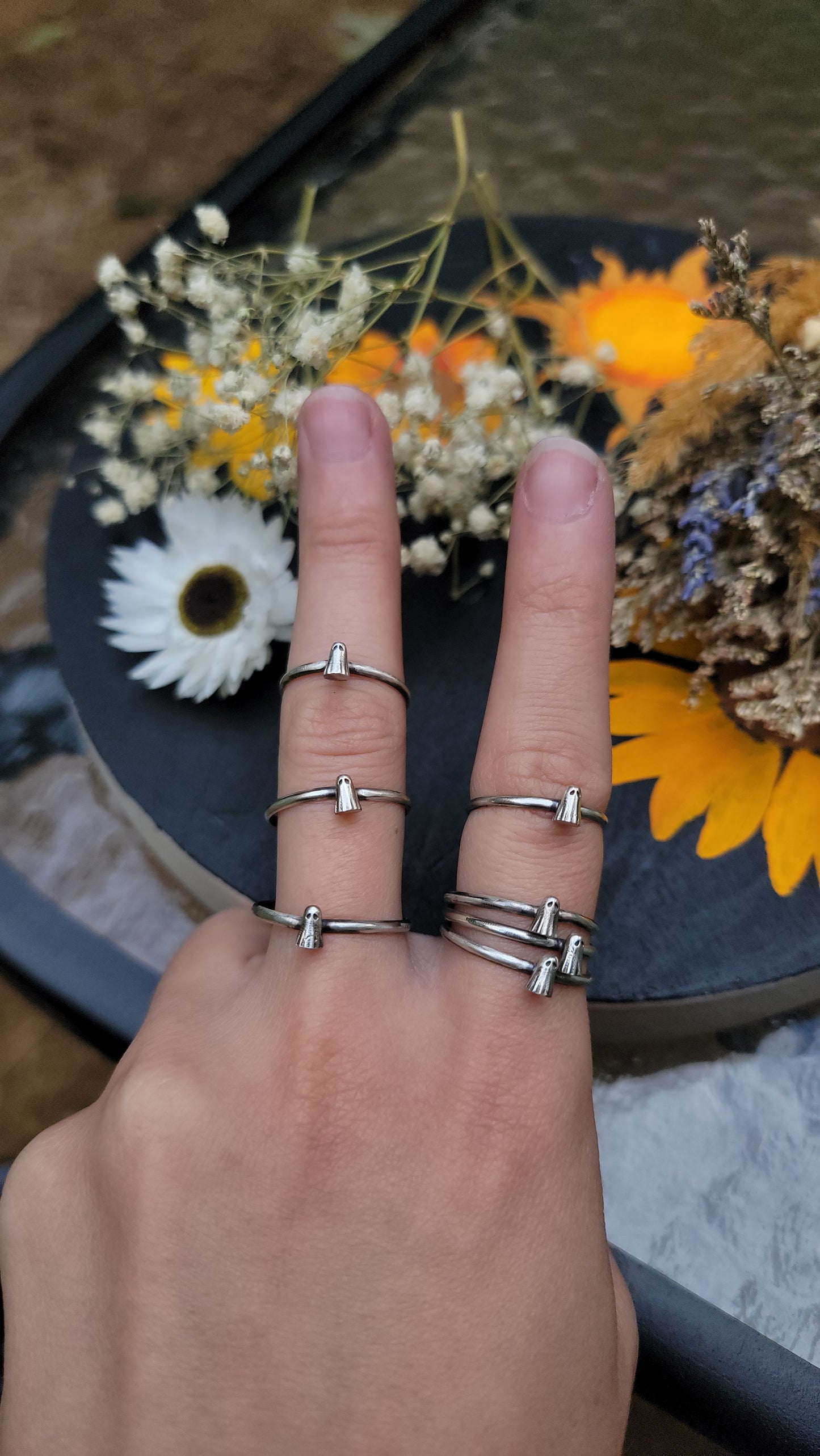 **Preorder** Mini sheet ghost silver ring