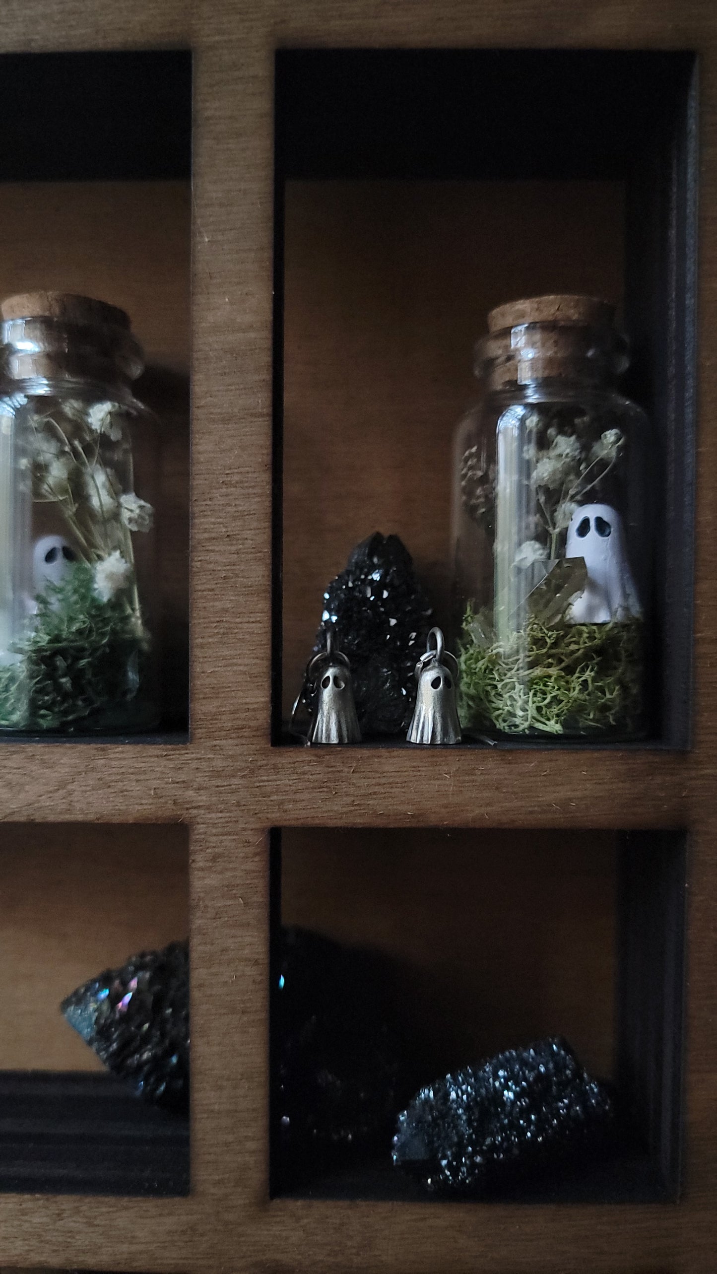 MADE TO ORDER solid silver sheet ghost dangle earrings