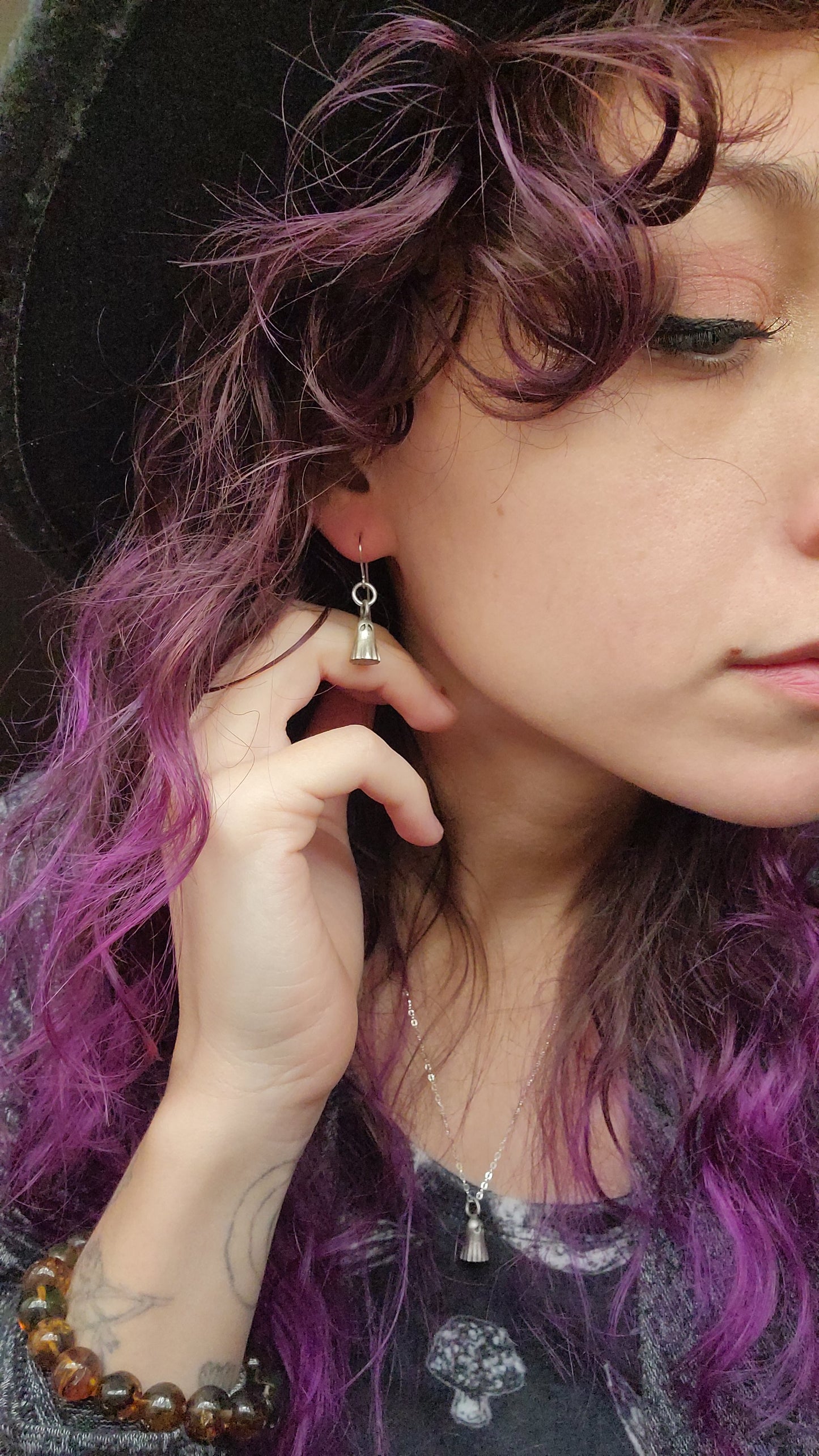 MADE TO ORDER solid silver sheet ghost dangle earrings