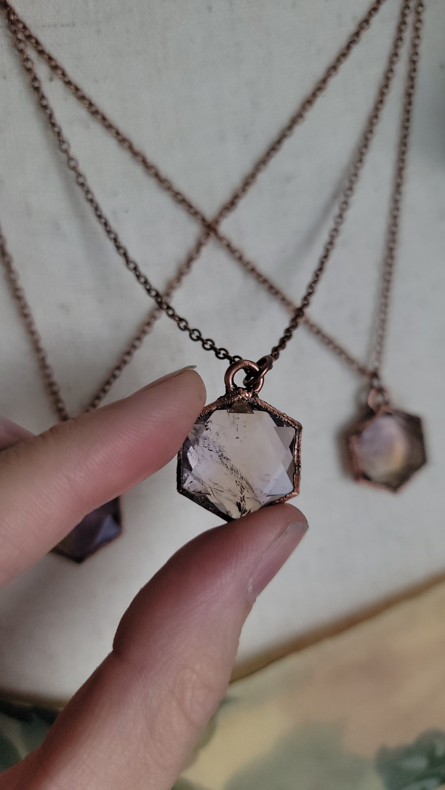 Venus Grunge: Ametrine Hexagon Copper Necklace
