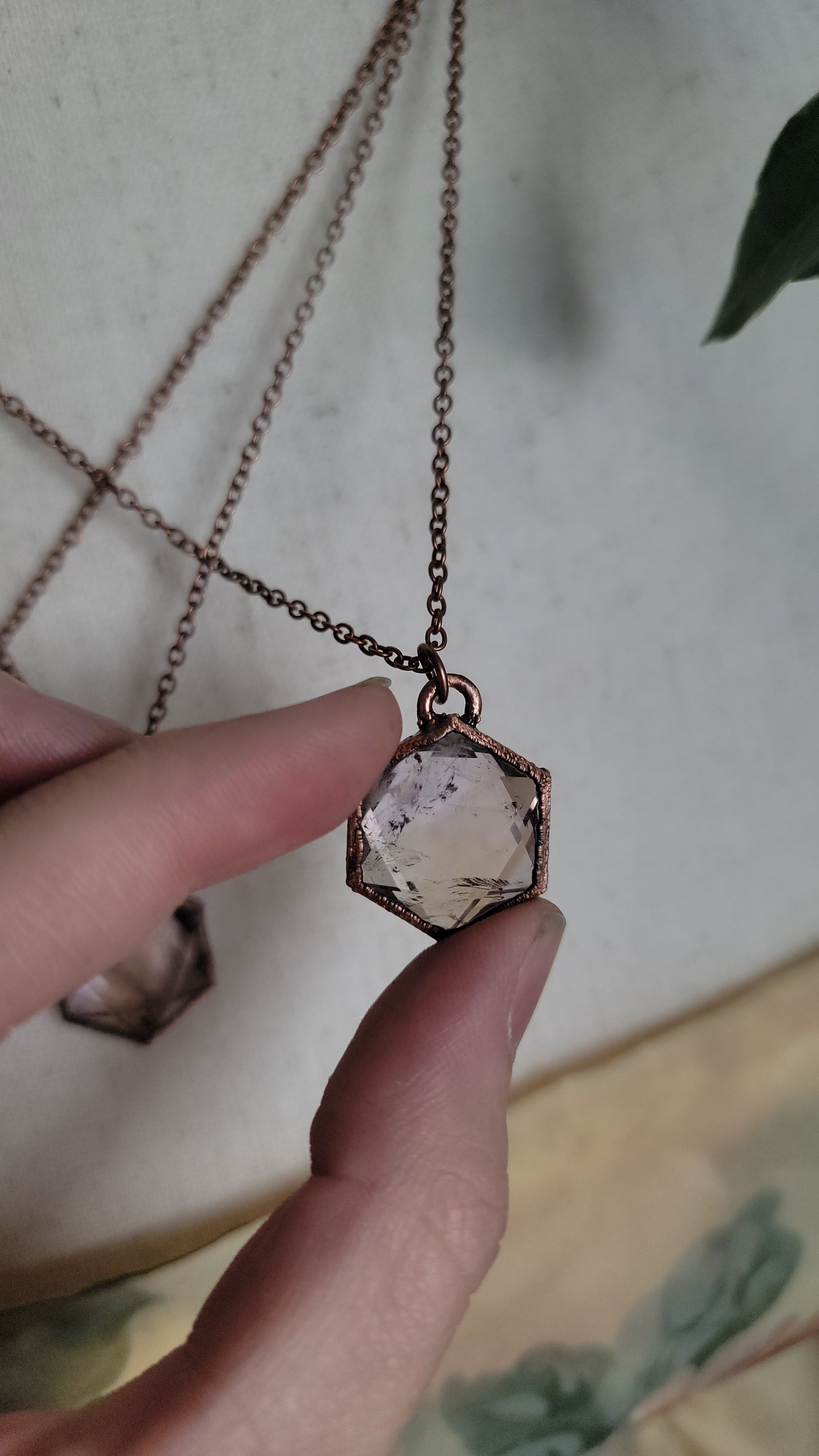 Venus Grunge: Ametrine Hexagon Copper Necklace