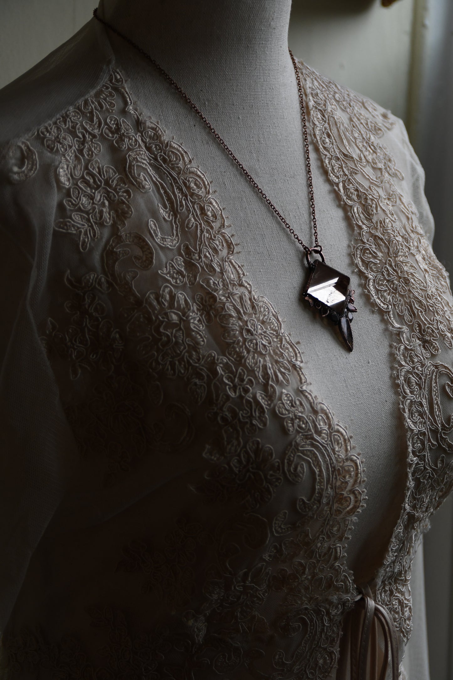 Relics: Glimmers of Hope Rutilated Quartz Copper Necklace