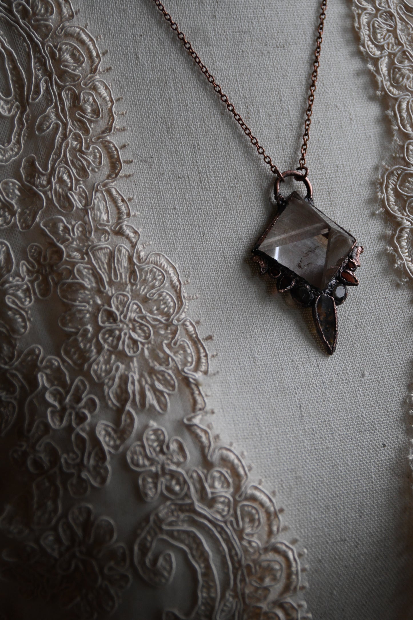 Relics: Glimmers of Hope Rutilated Quartz Copper Necklace
