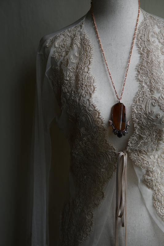 Relics: The Resilient Story Weaver Amber Copper Necklace