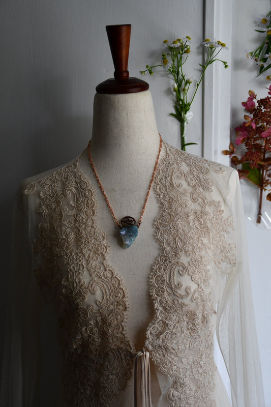 Ritual: Aqua Aura Pentacle Copper Pendant