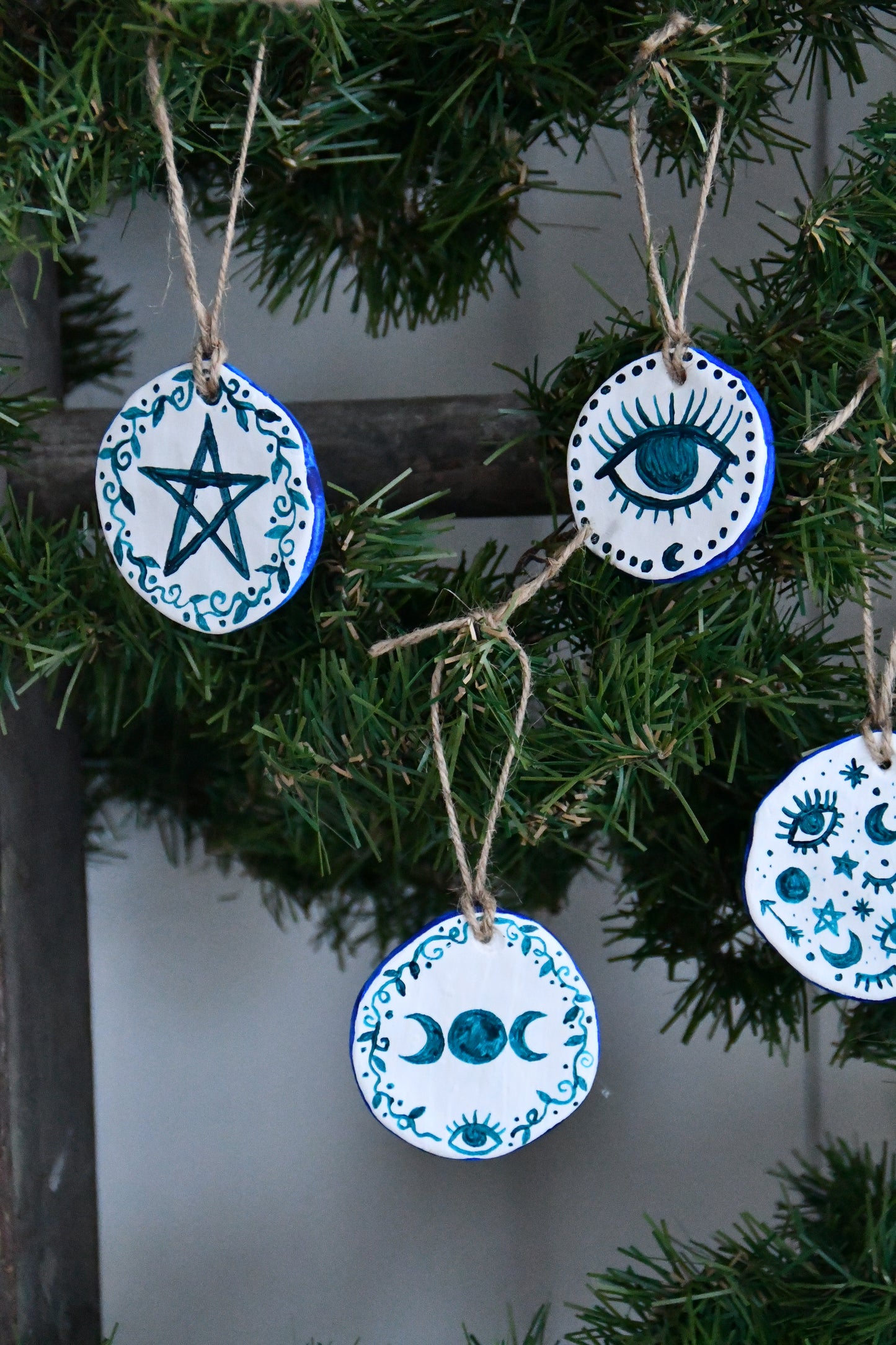 Hand Painted Polymer Clay Simple Ornaments