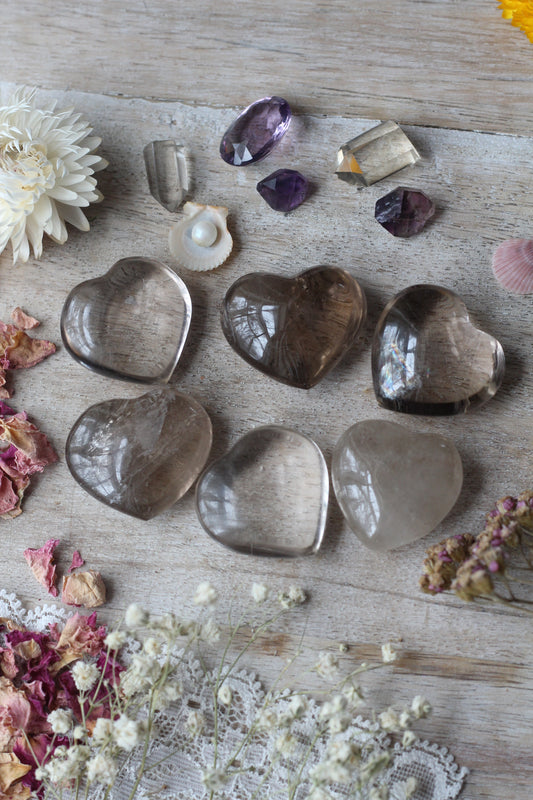 Smokey Citrine Puffy Heart