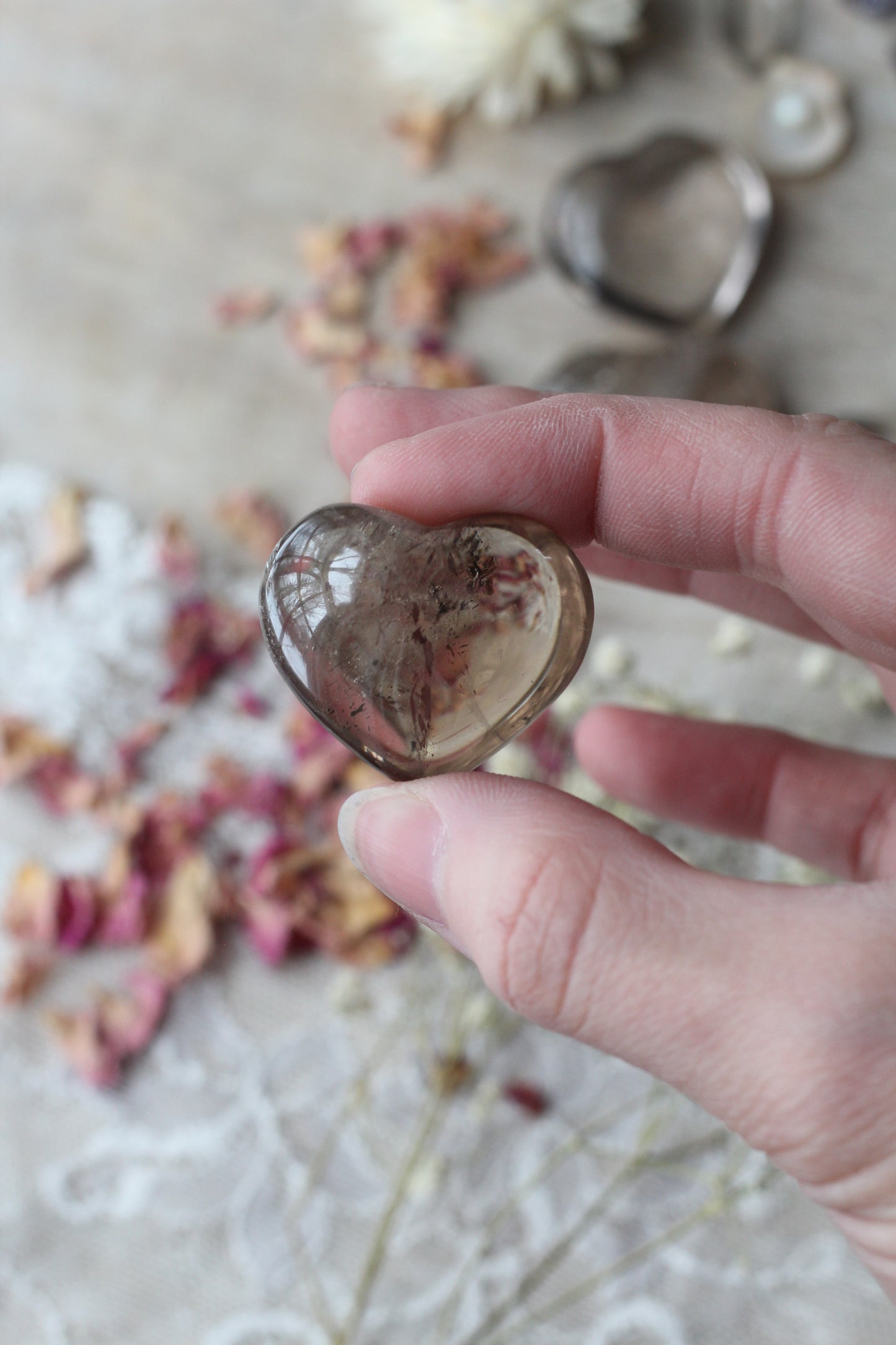 Smokey Citrine Puffy Heart