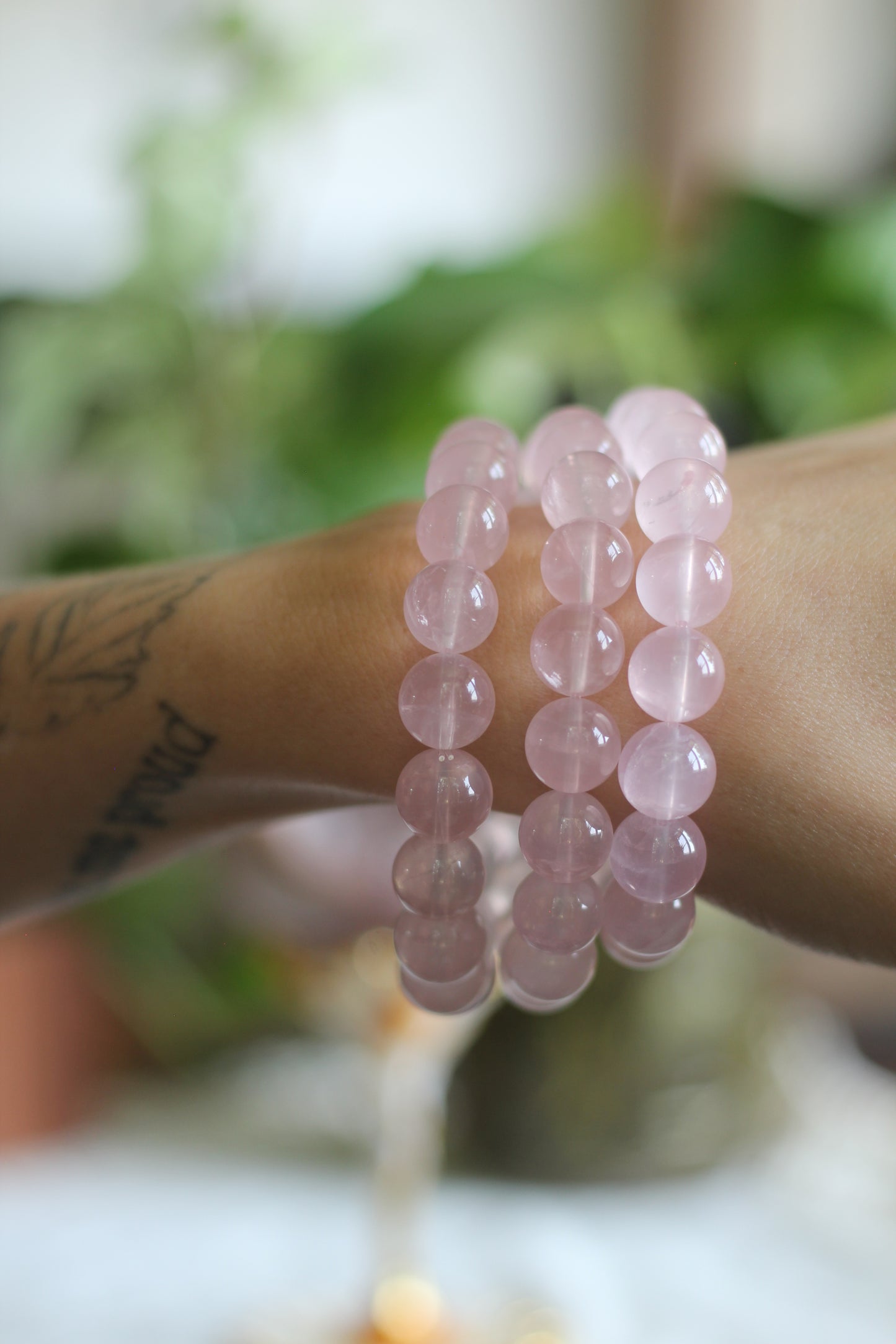 Chunky Rose Quartz Stretch Bracelet