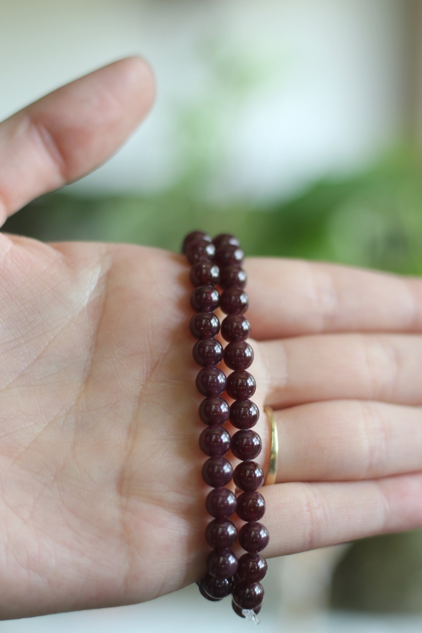 Star Garnet Stretch Bracelet