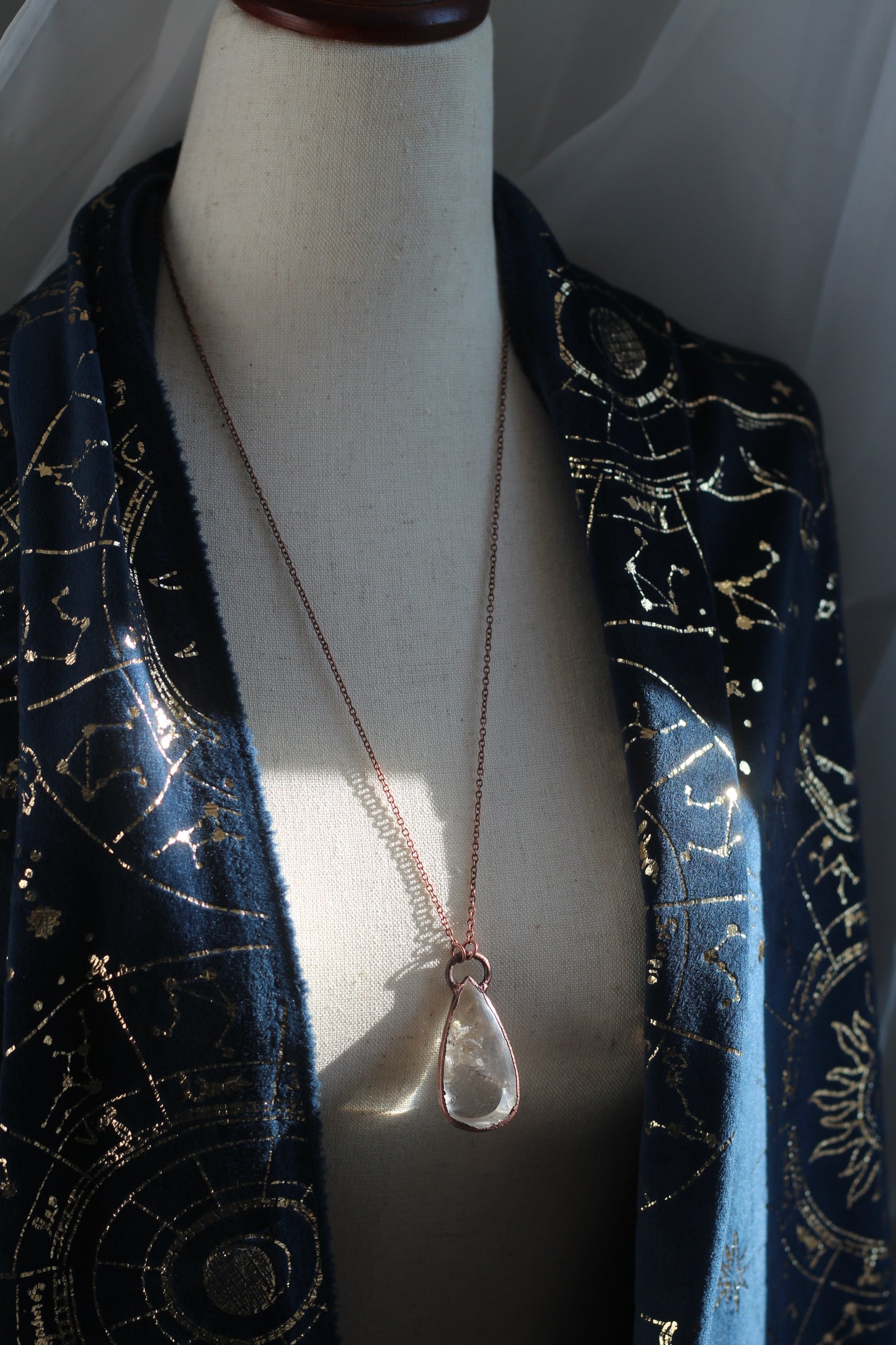 Manifestation Quartz Copper Pendant