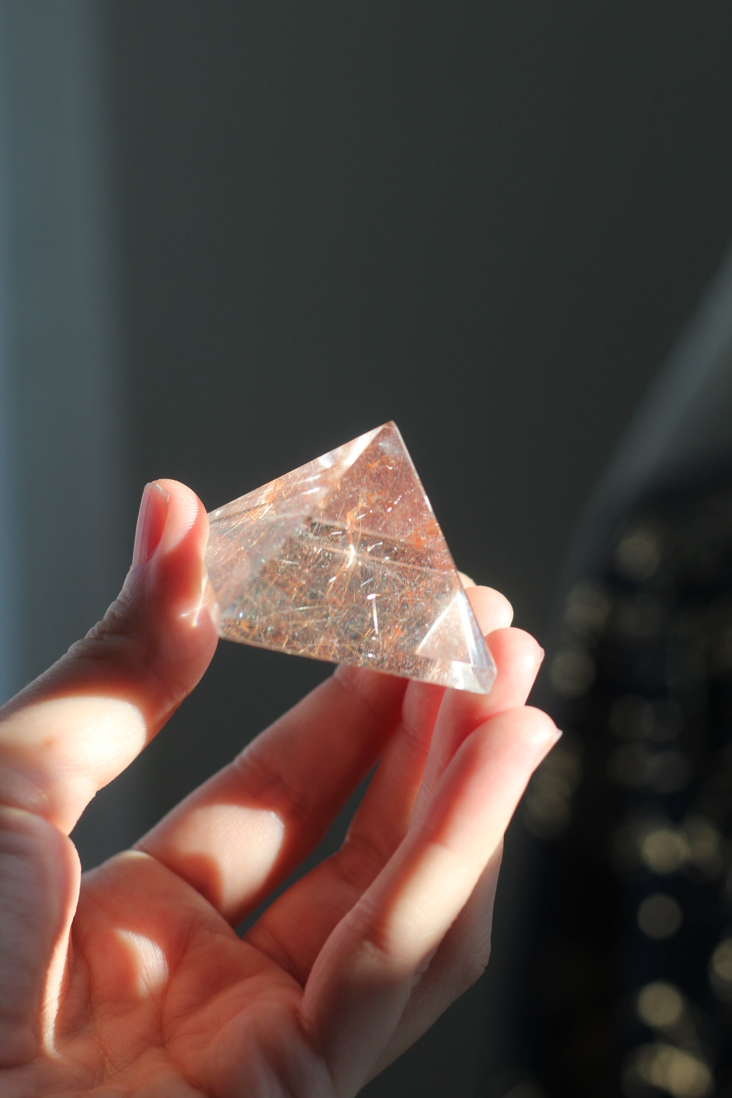 Rutilated Quartz Pyramid