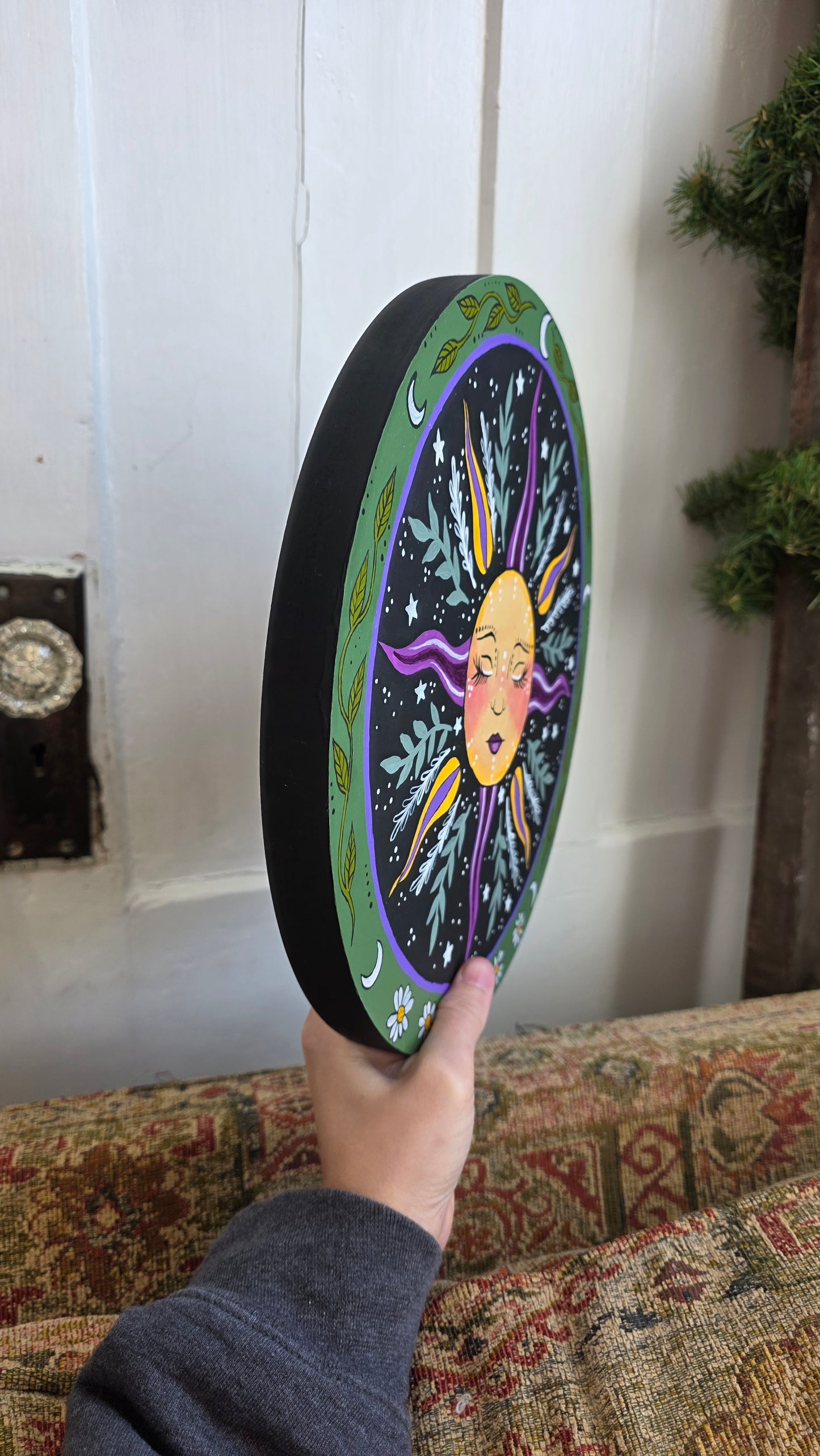 Spring Sun Acrylic on Wood Original Painting