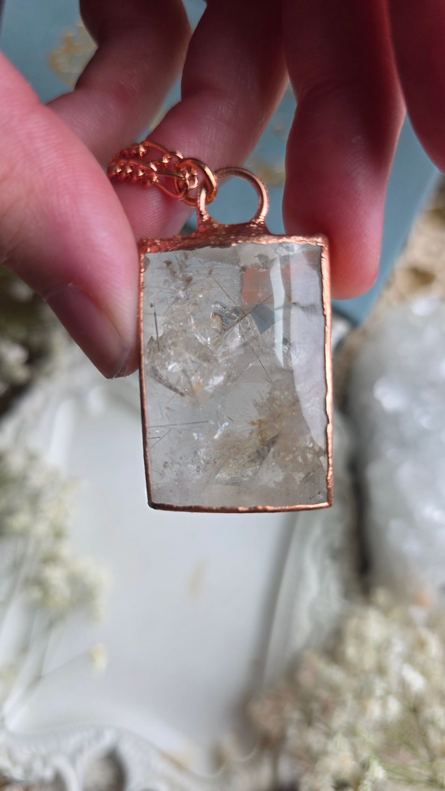 Manifestation Quartz Copper Necklace