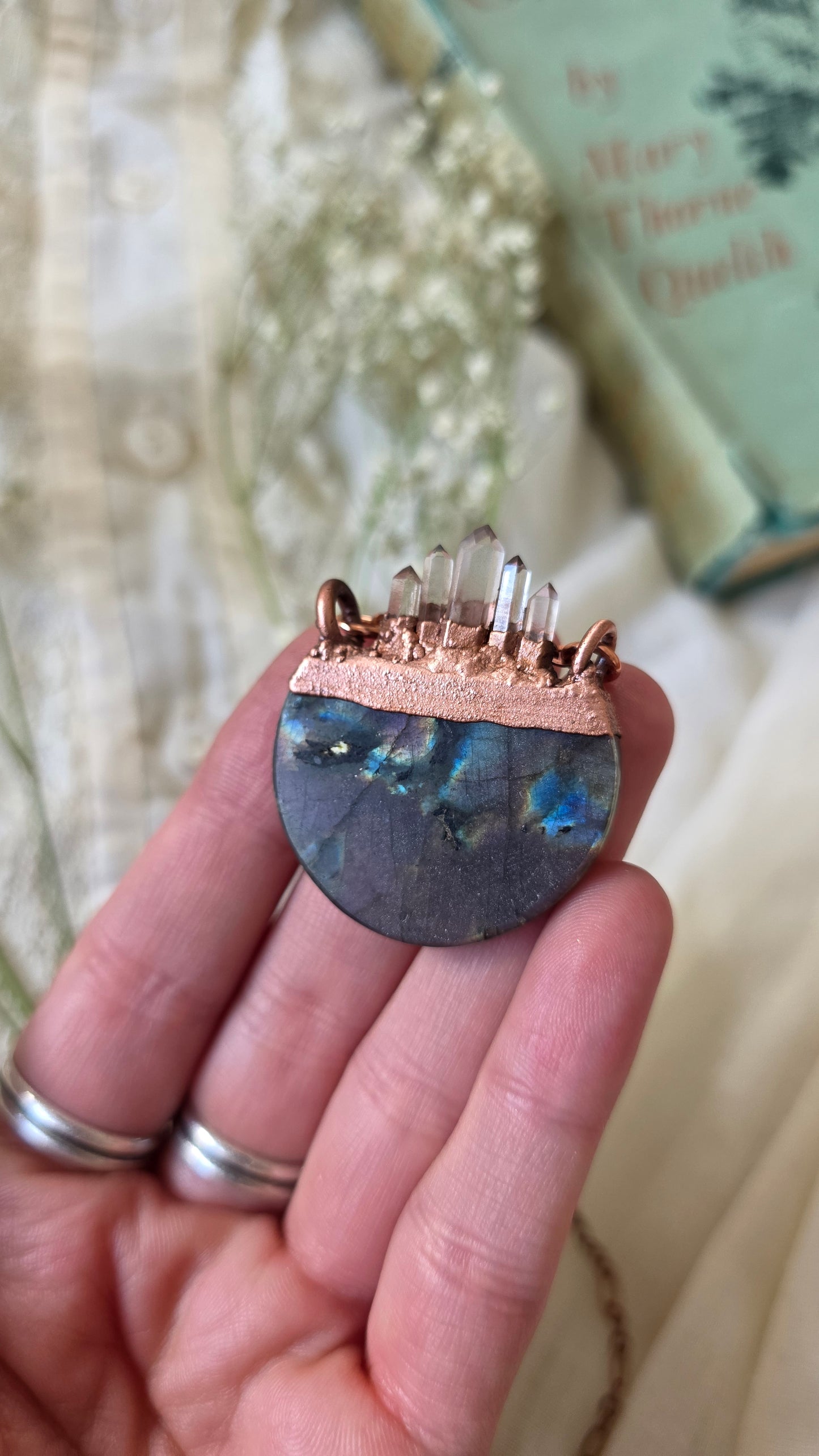 Purple Labradorite Stardust Pendant
