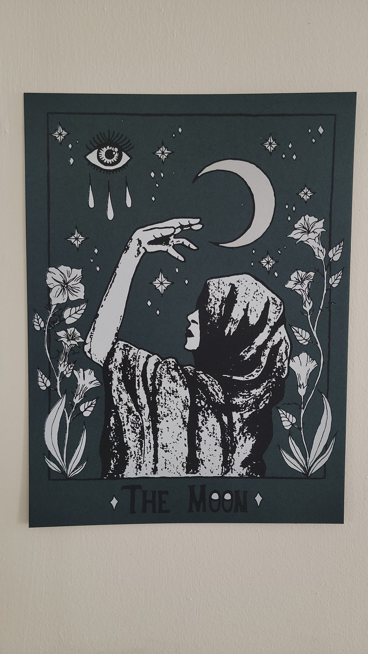 Limited! The Moon Original Drawing Screen Print