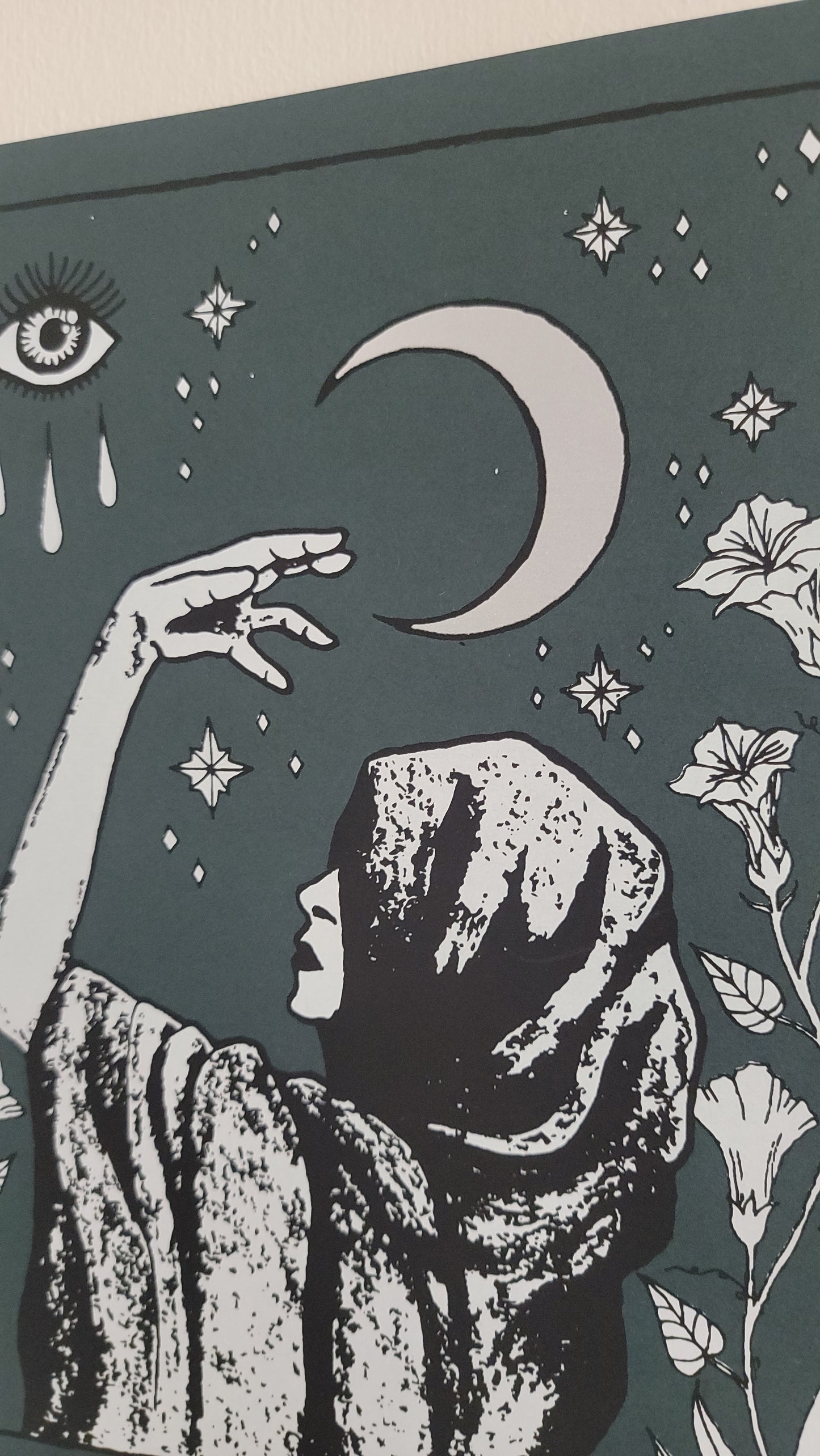Limited! The Moon Original Drawing Screen Print
