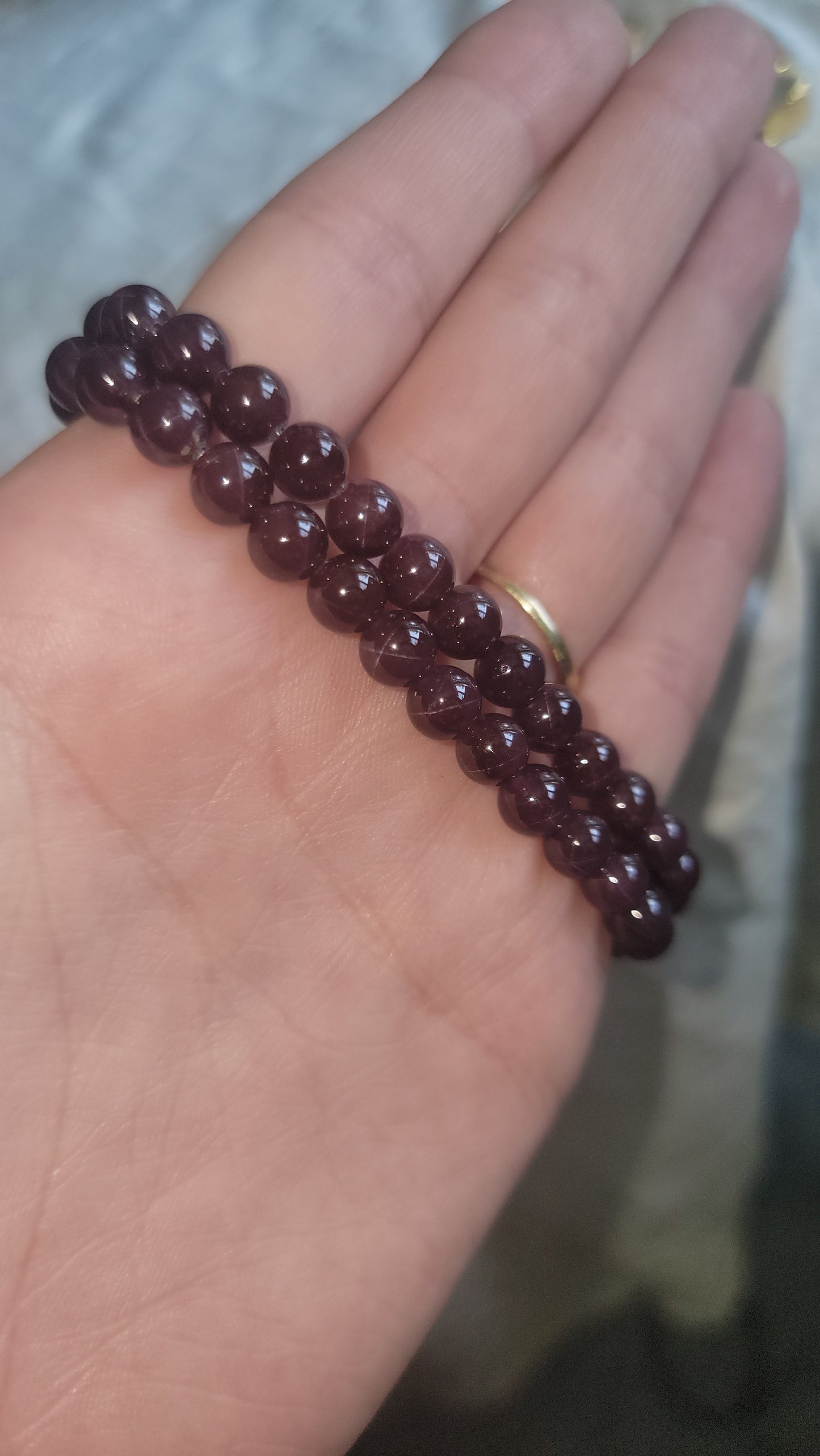 Star Garnet Stretch Bracelet