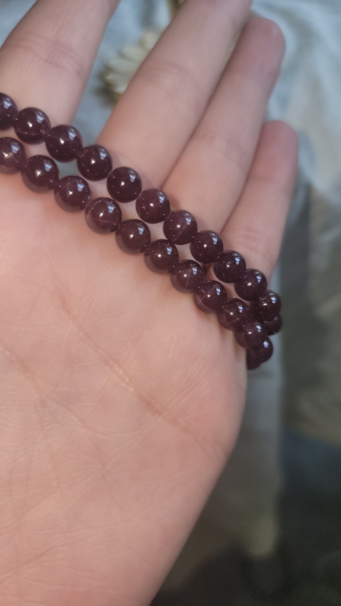 Star Garnet Stretch Bracelet