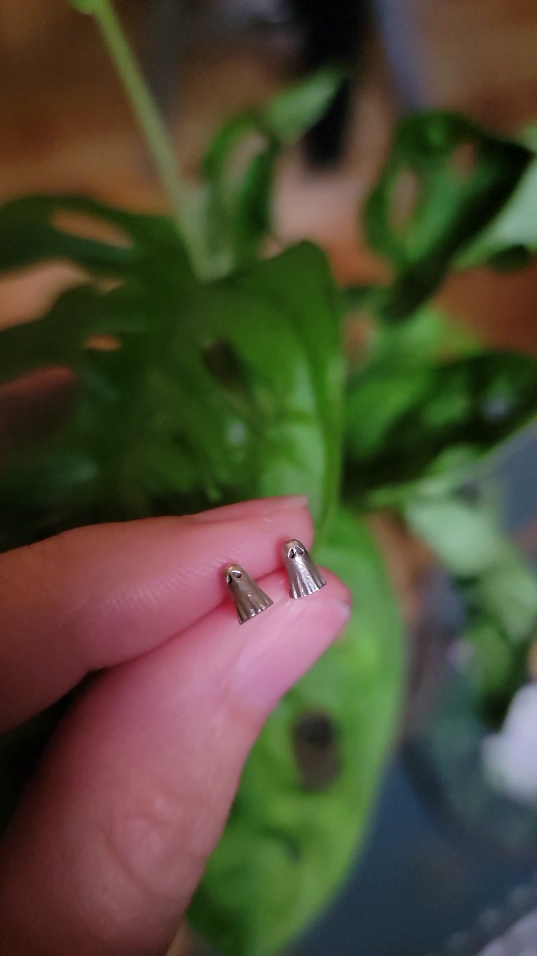 MADE TO ORDER Mini sheet ghost sterling silver stud earrings