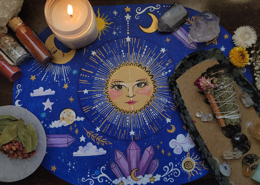 Hand painted Dreamer Altar Mat
