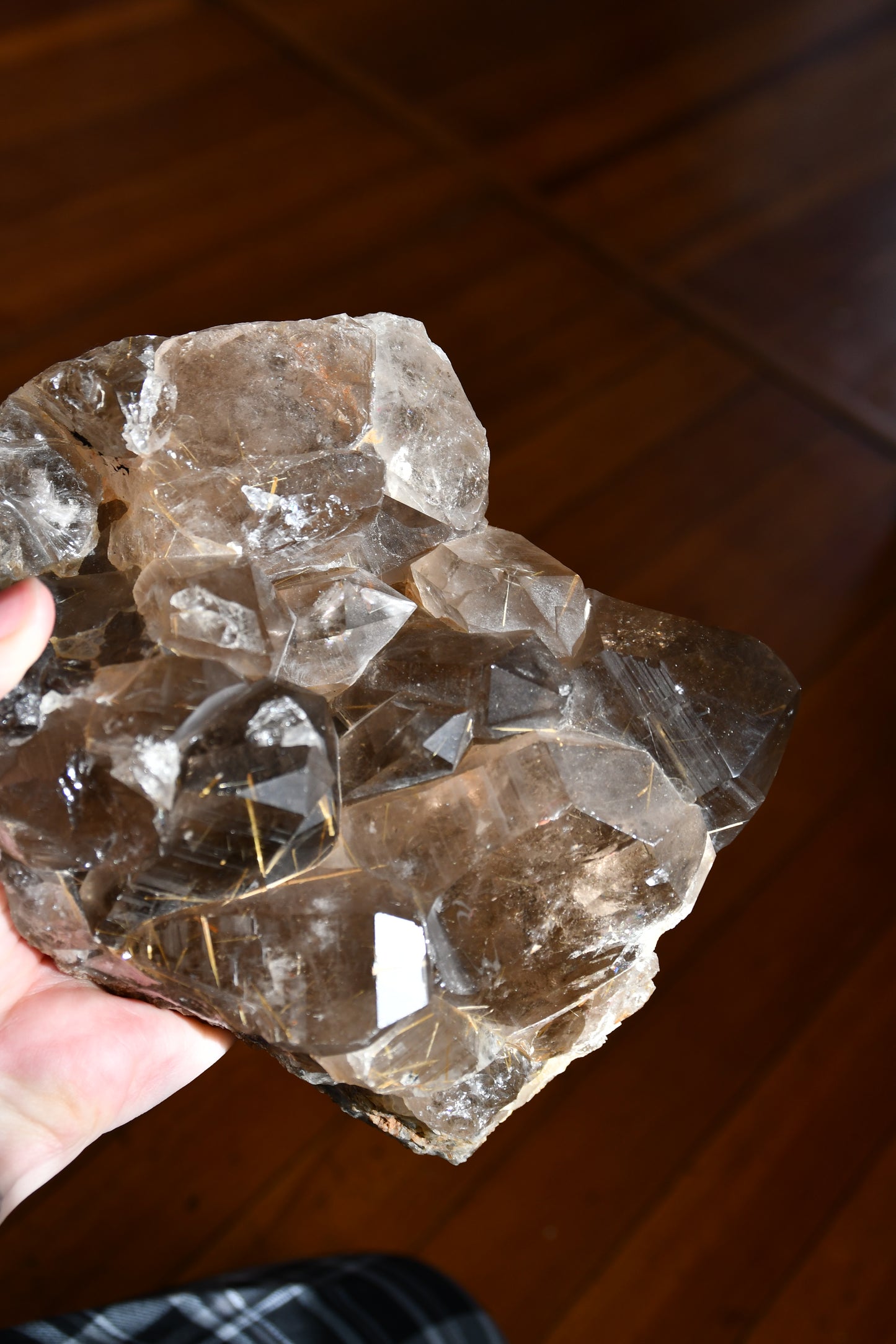 Large Statement Smokey Rutilated Quartz Cluster