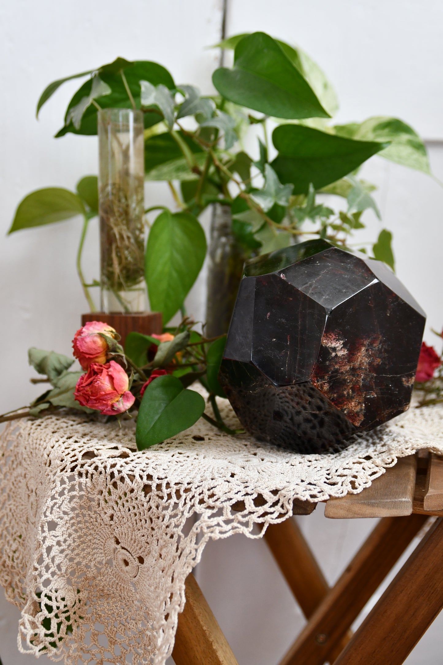 Large Polished Garnet Dodecahedron