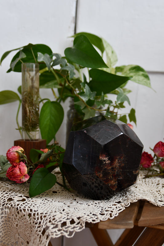 Large Polished Garnet Dodecahedron