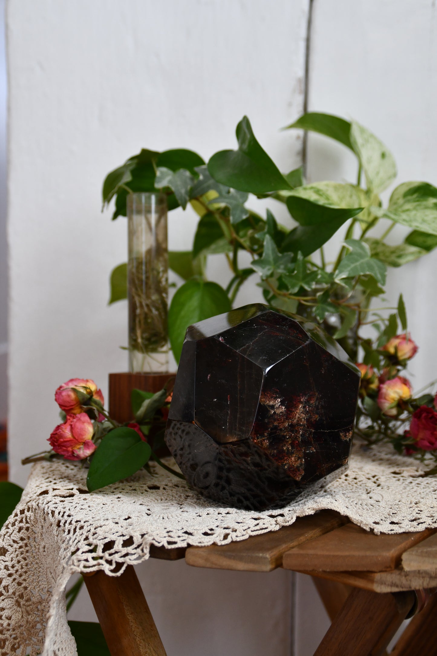 Large Polished Garnet Dodecahedron