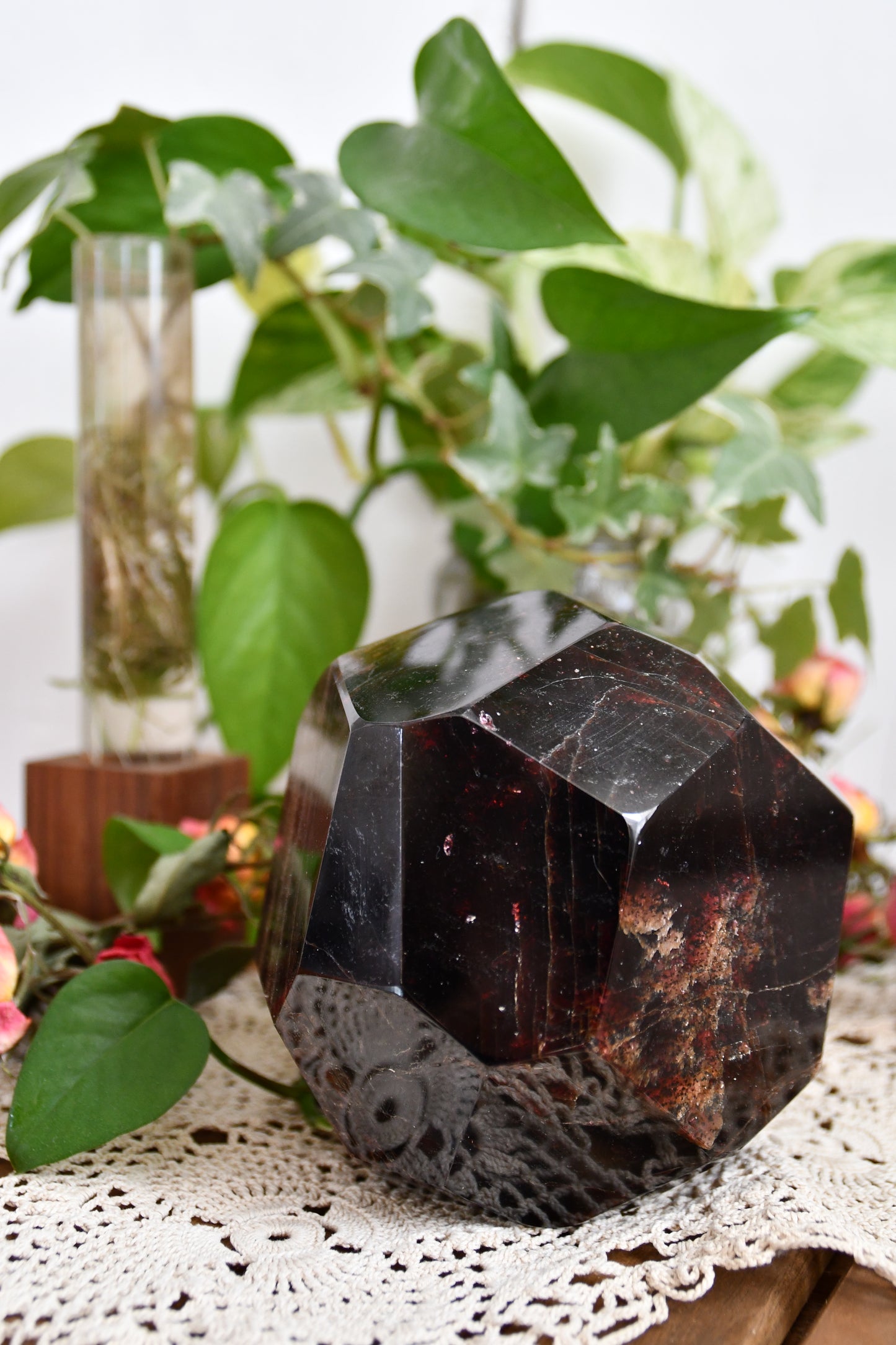 Large Polished Garnet Dodecahedron