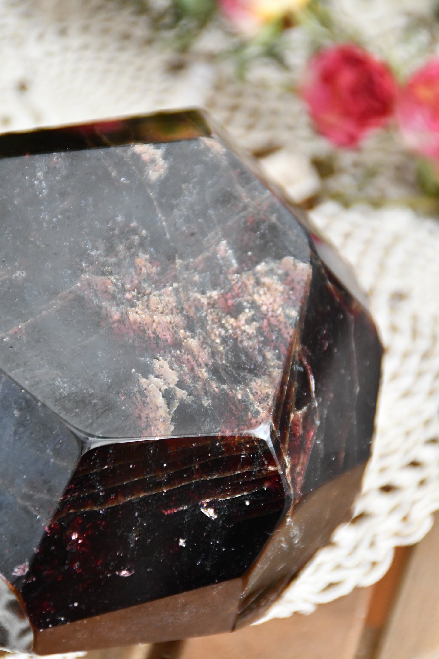 Large Polished Garnet Dodecahedron