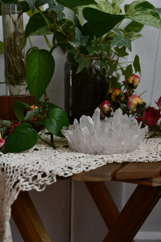 Lemurian Quartz Point Candle Holders