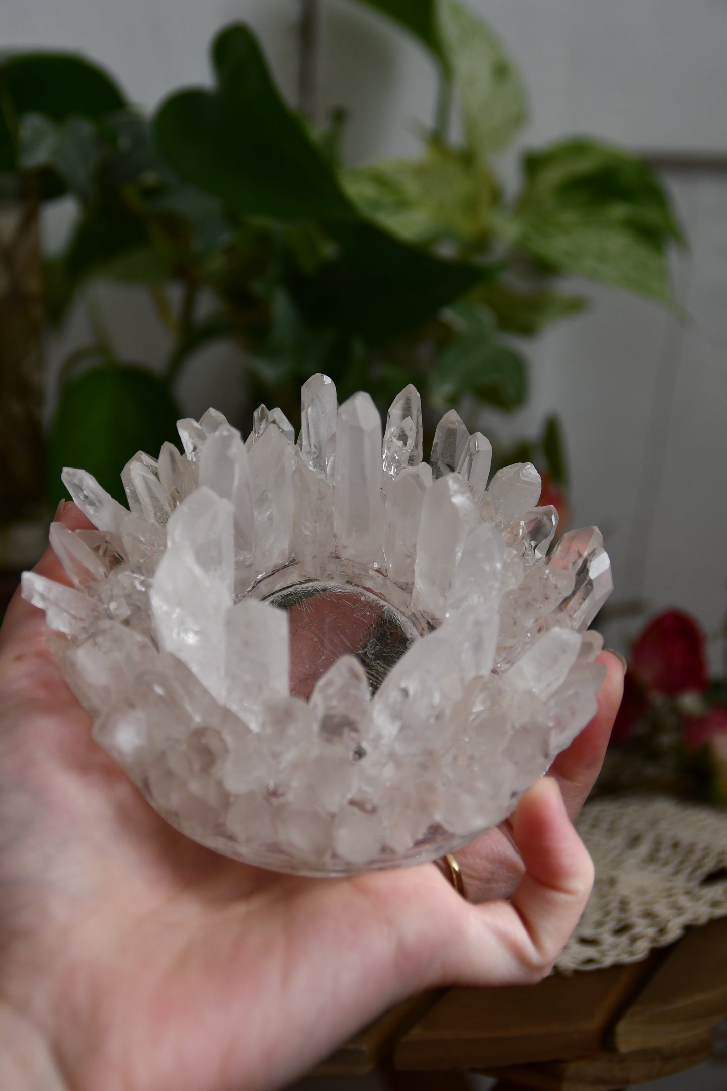 Lemurian Quartz Point Candle Holders