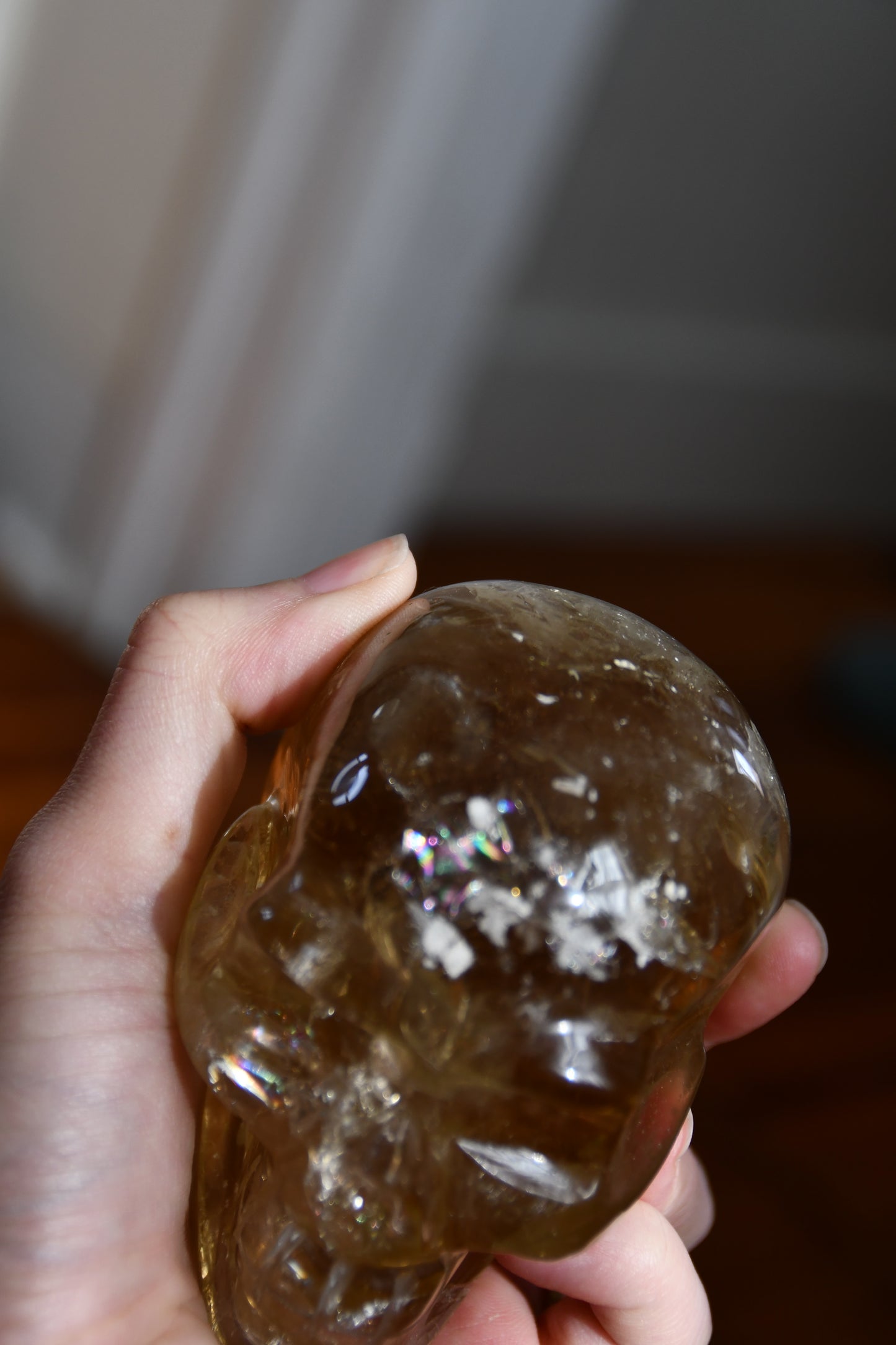 Natural Citrine Carved Skull