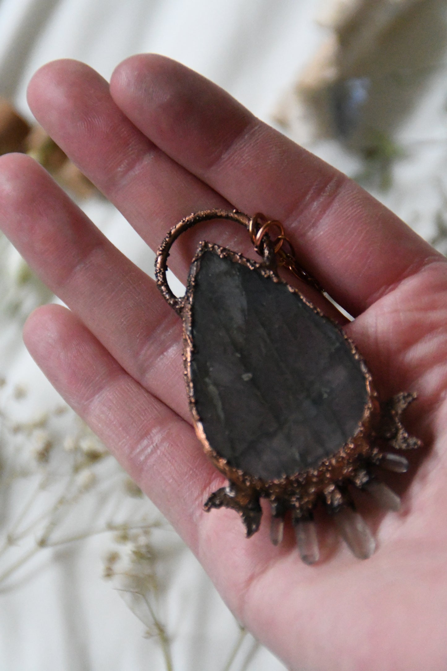 Protective Eye Engraved Labradorite pendant