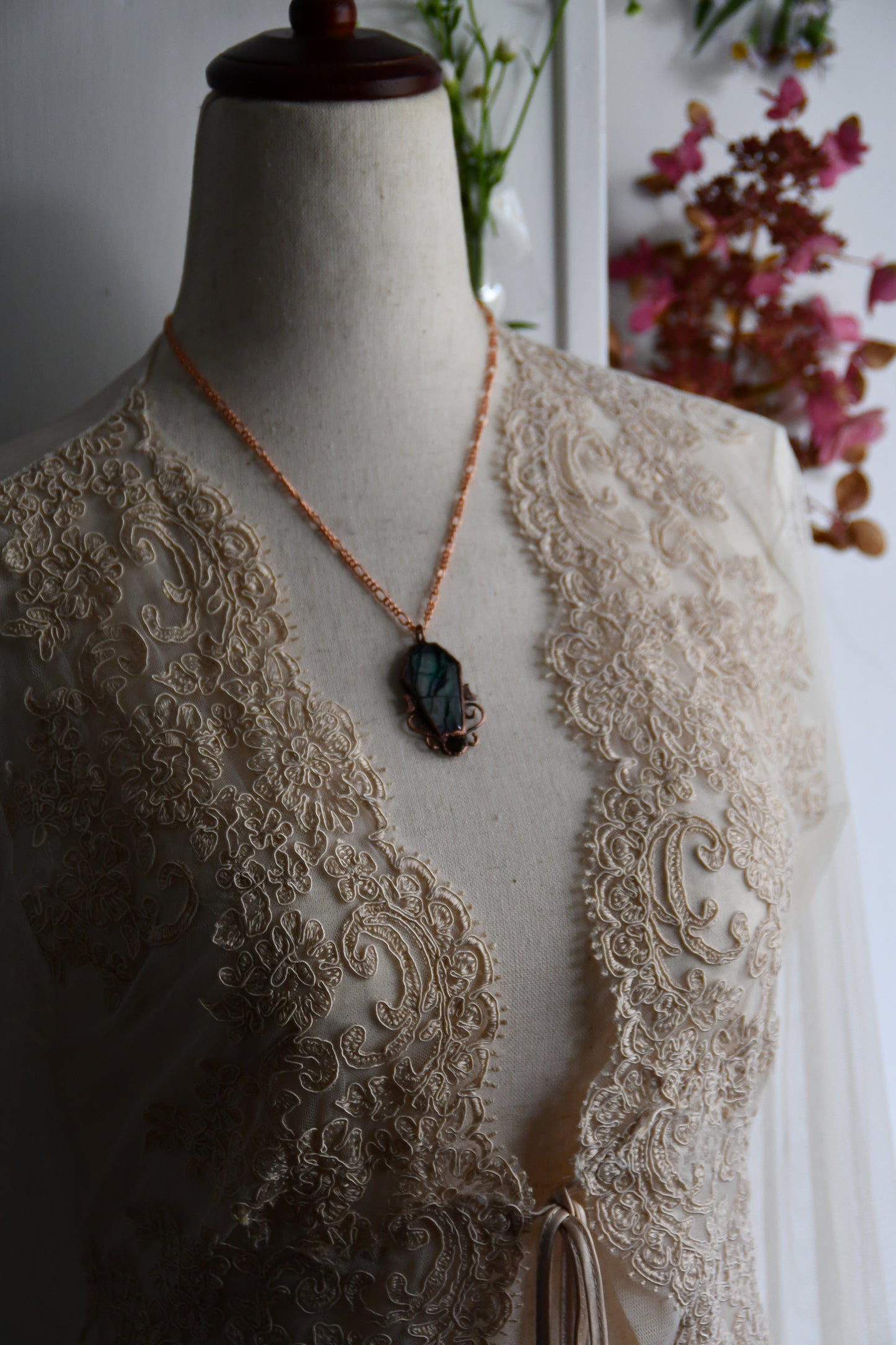 Ritual: Abalone Shell Coffin with Smokey Quartz Copper Pendant