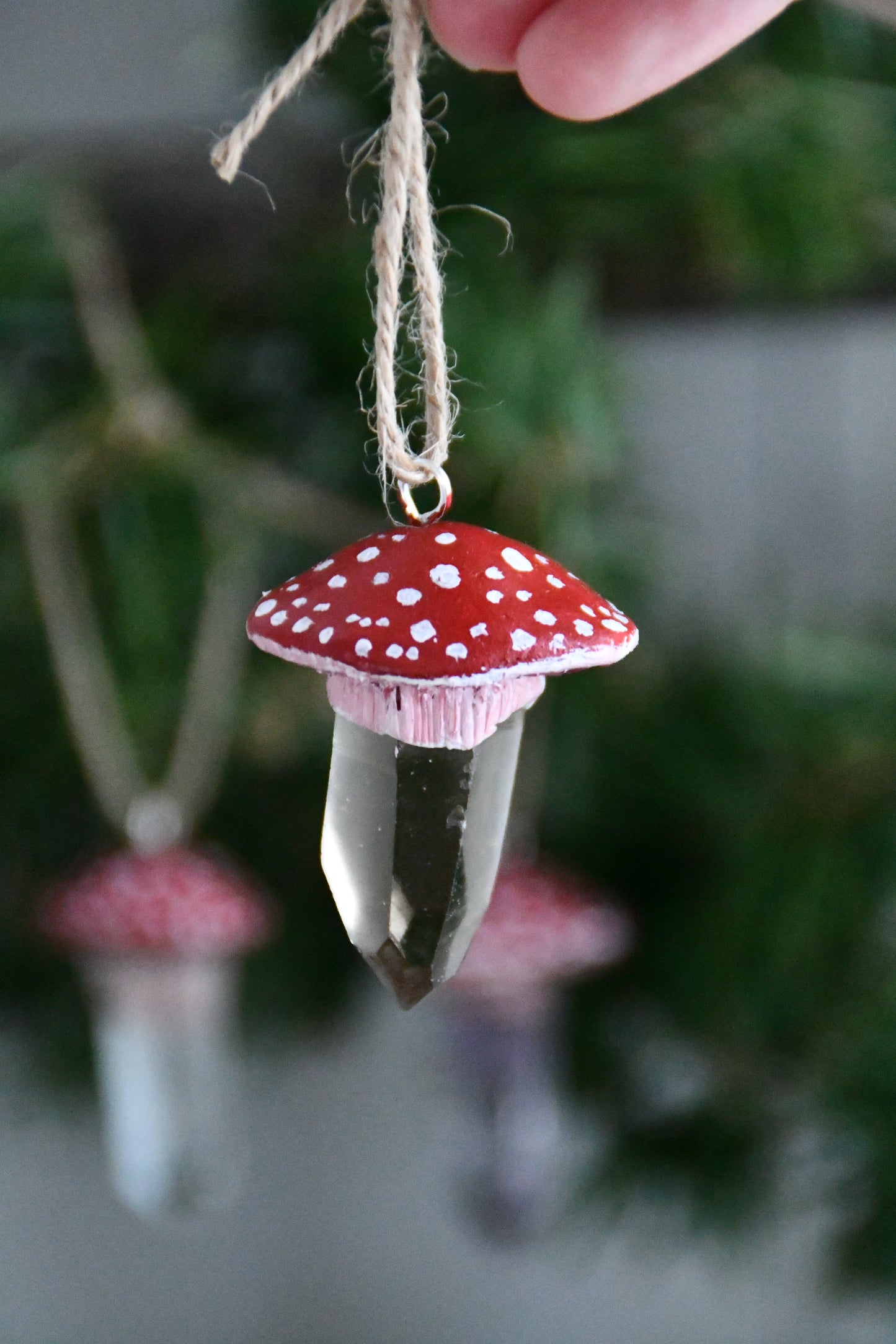 Crystal Mushroom Ornaments