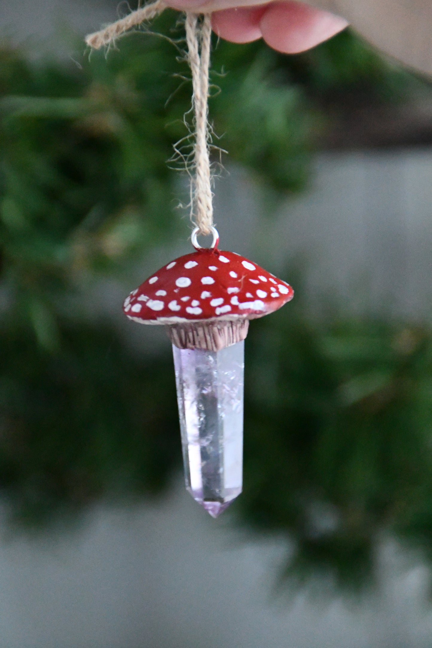 Crystal Mushroom Ornaments