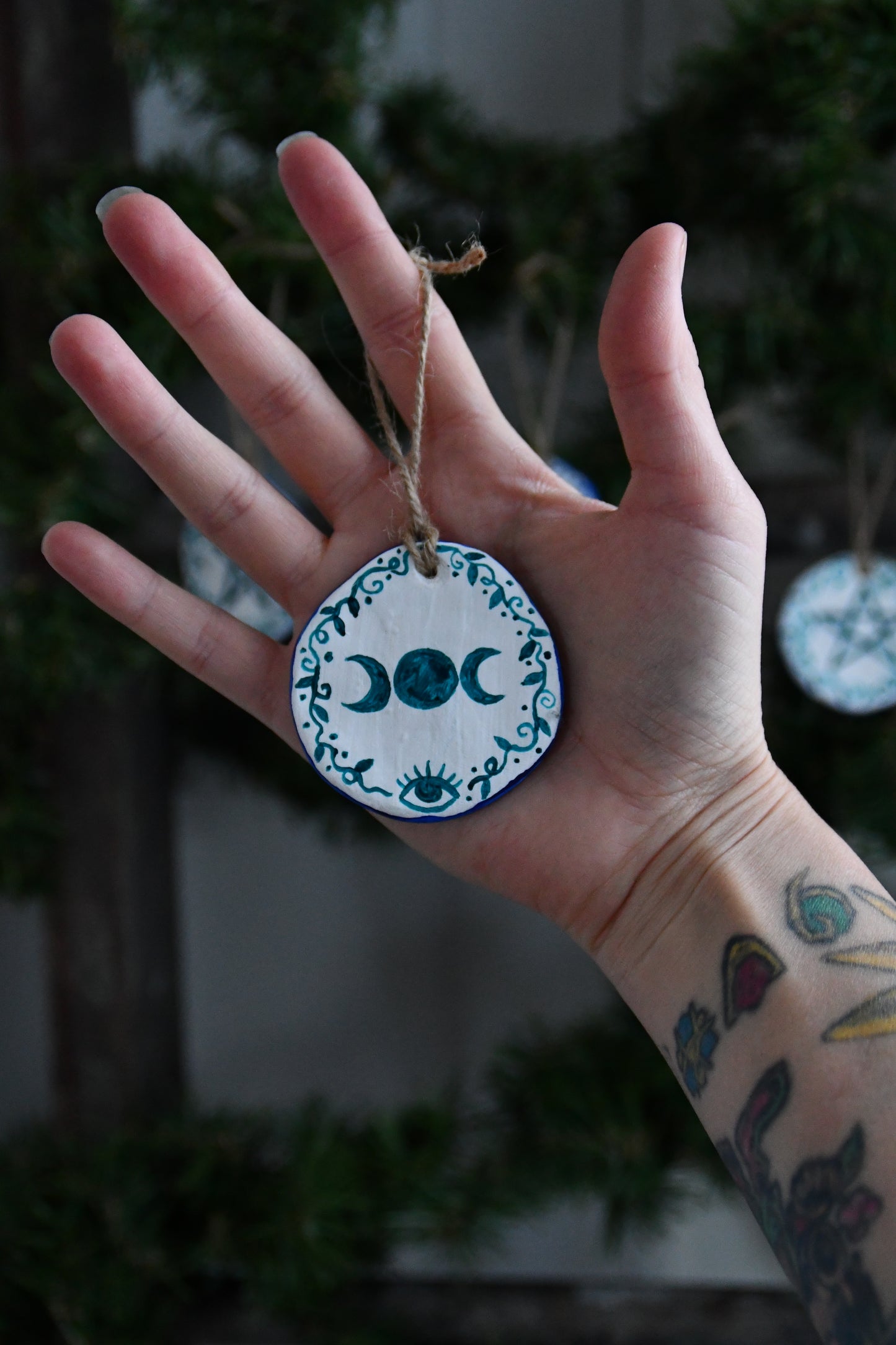 Hand Painted Polymer Clay Simple Ornaments