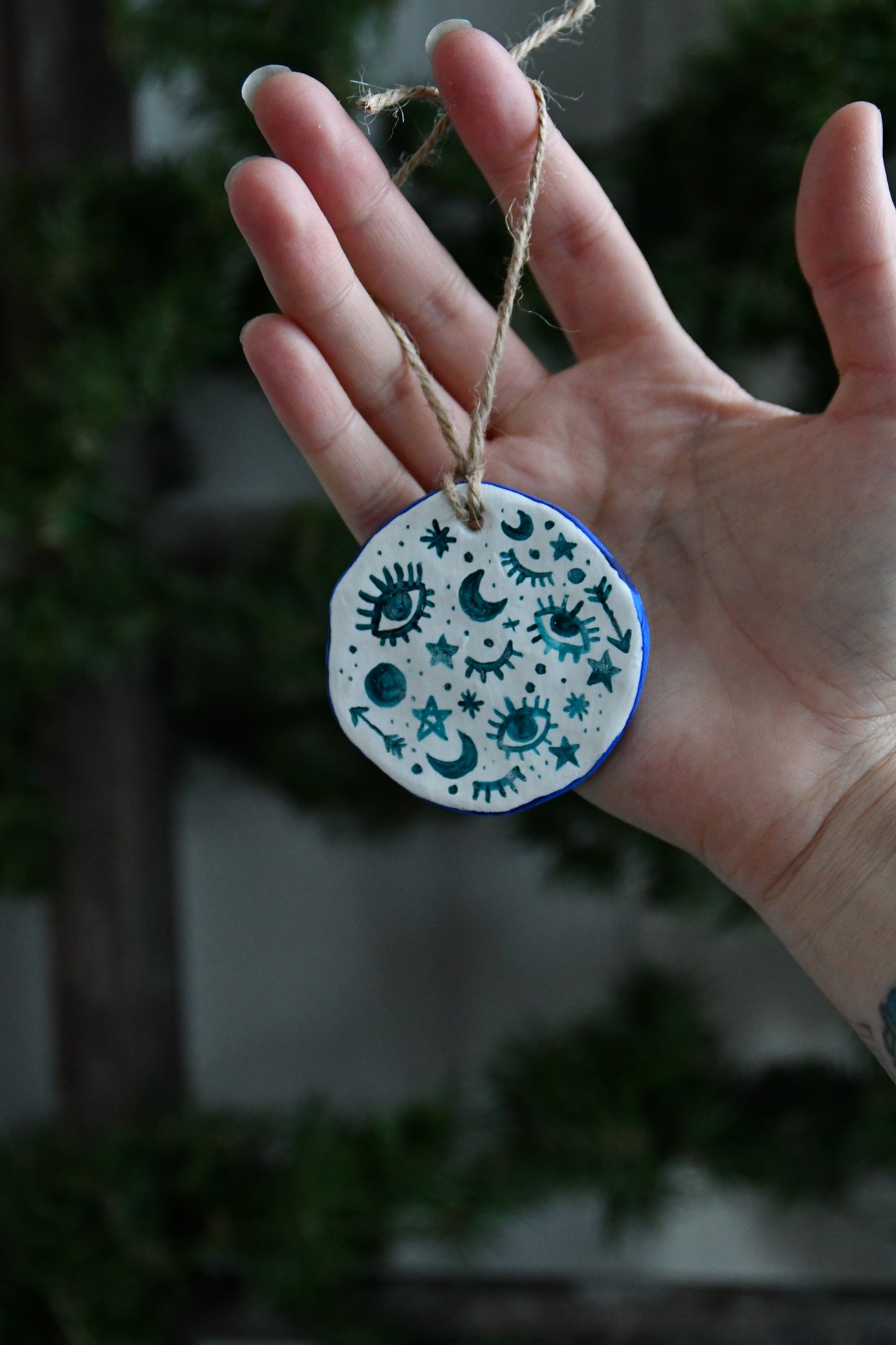 Hand Painted Polymer Clay Simple Ornaments