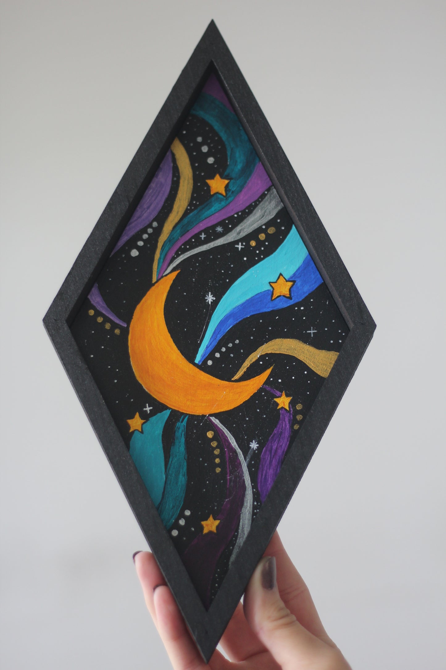 Hand Painted Moon Crystal Tray