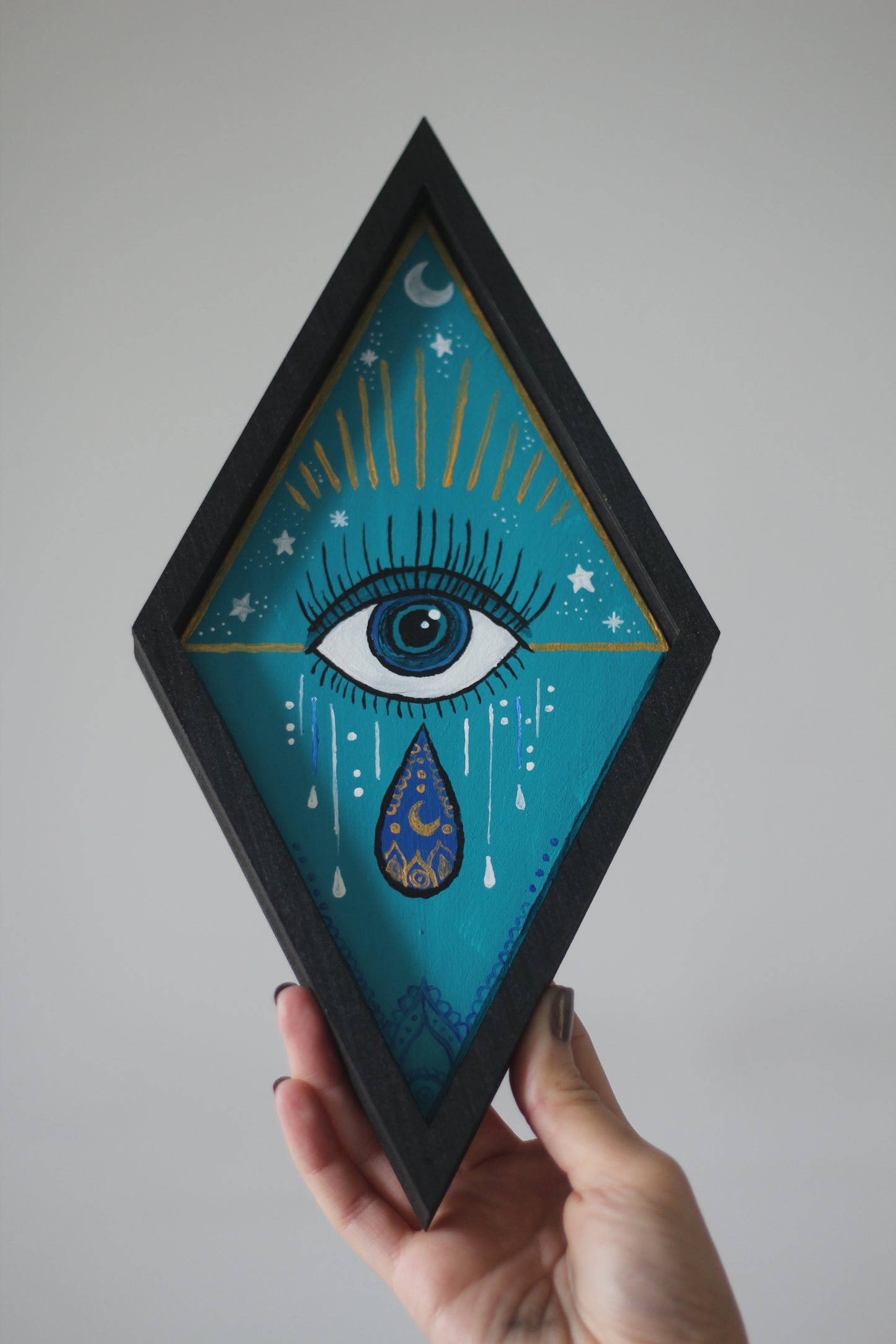 Hand Painted Eye Crystal Tray