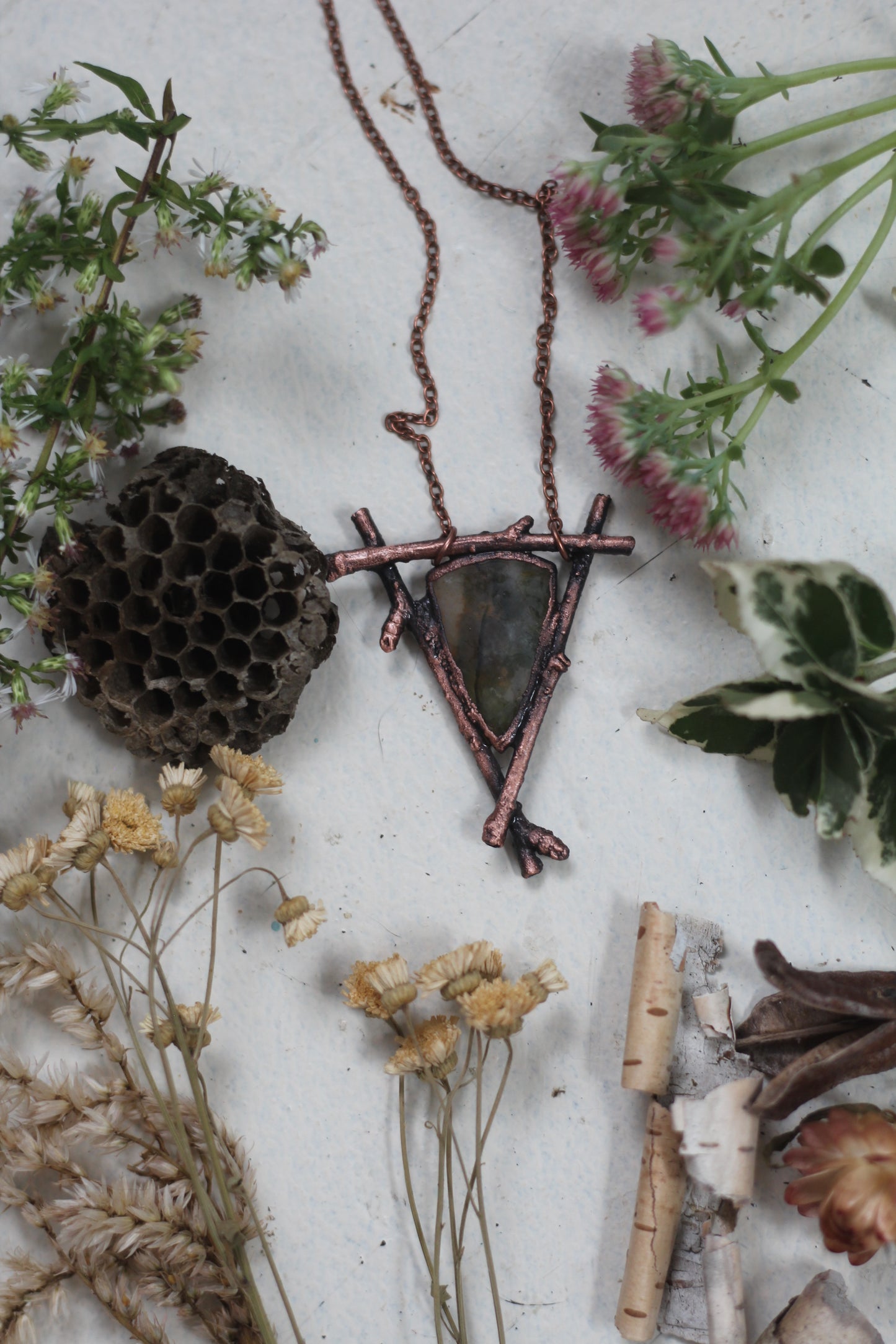 Rooted: Garden Quartz Copper Necklace