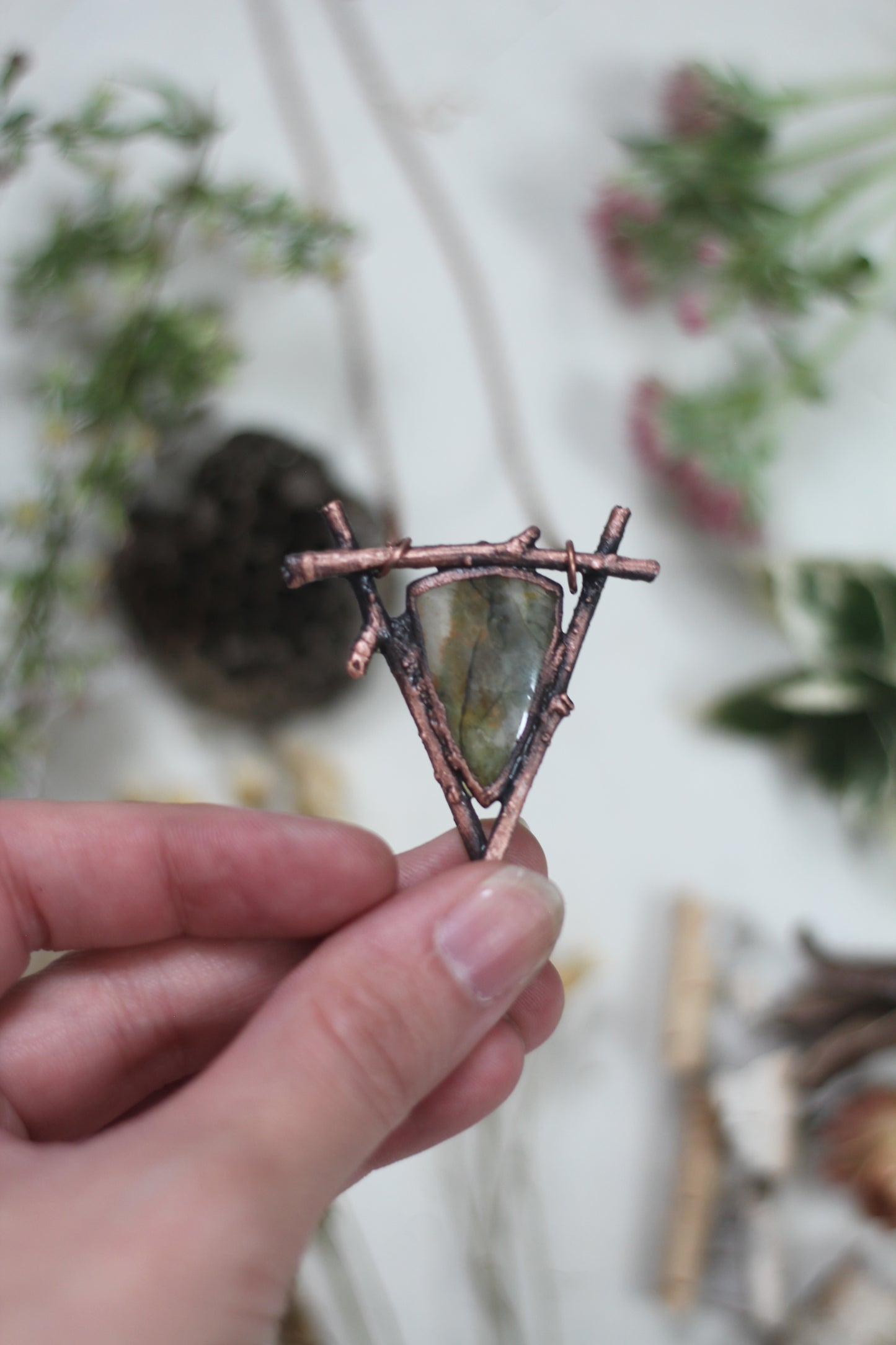 Rooted: Garden Quartz Copper Necklace