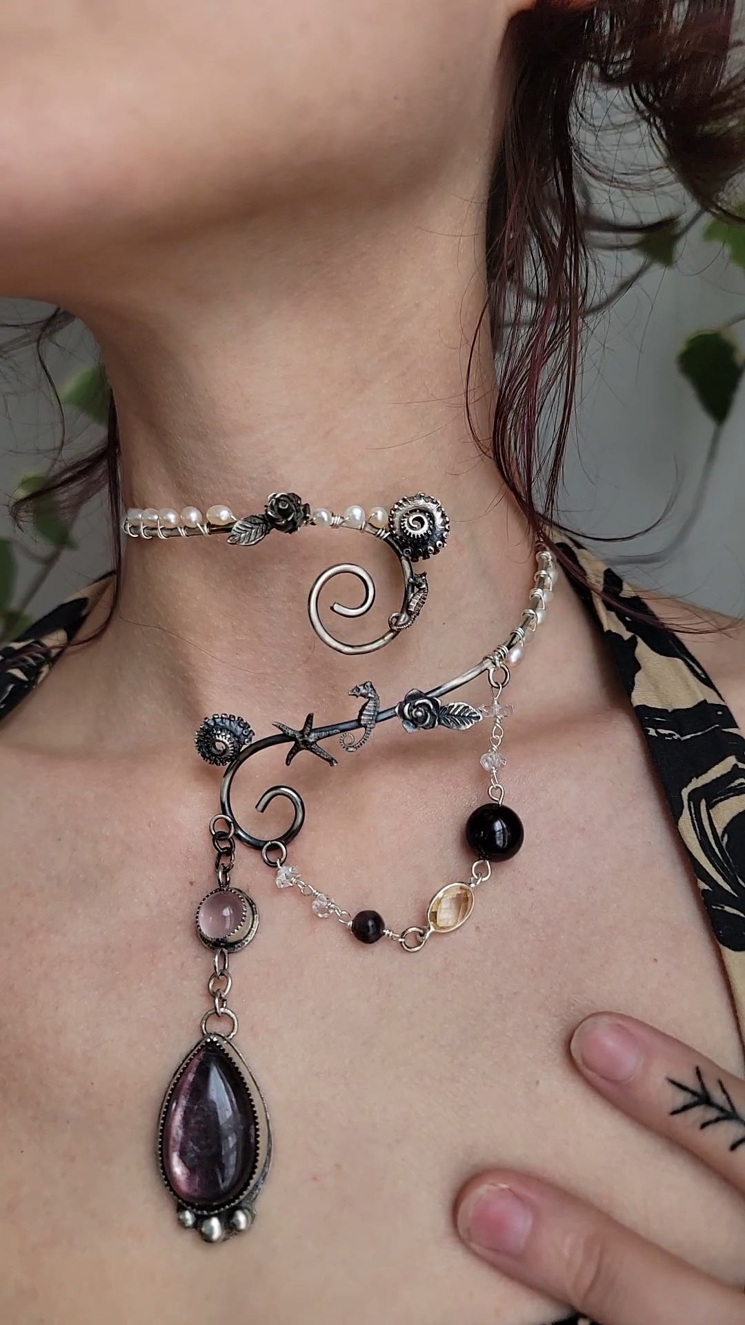 The Siren's Lore sterling silver choker