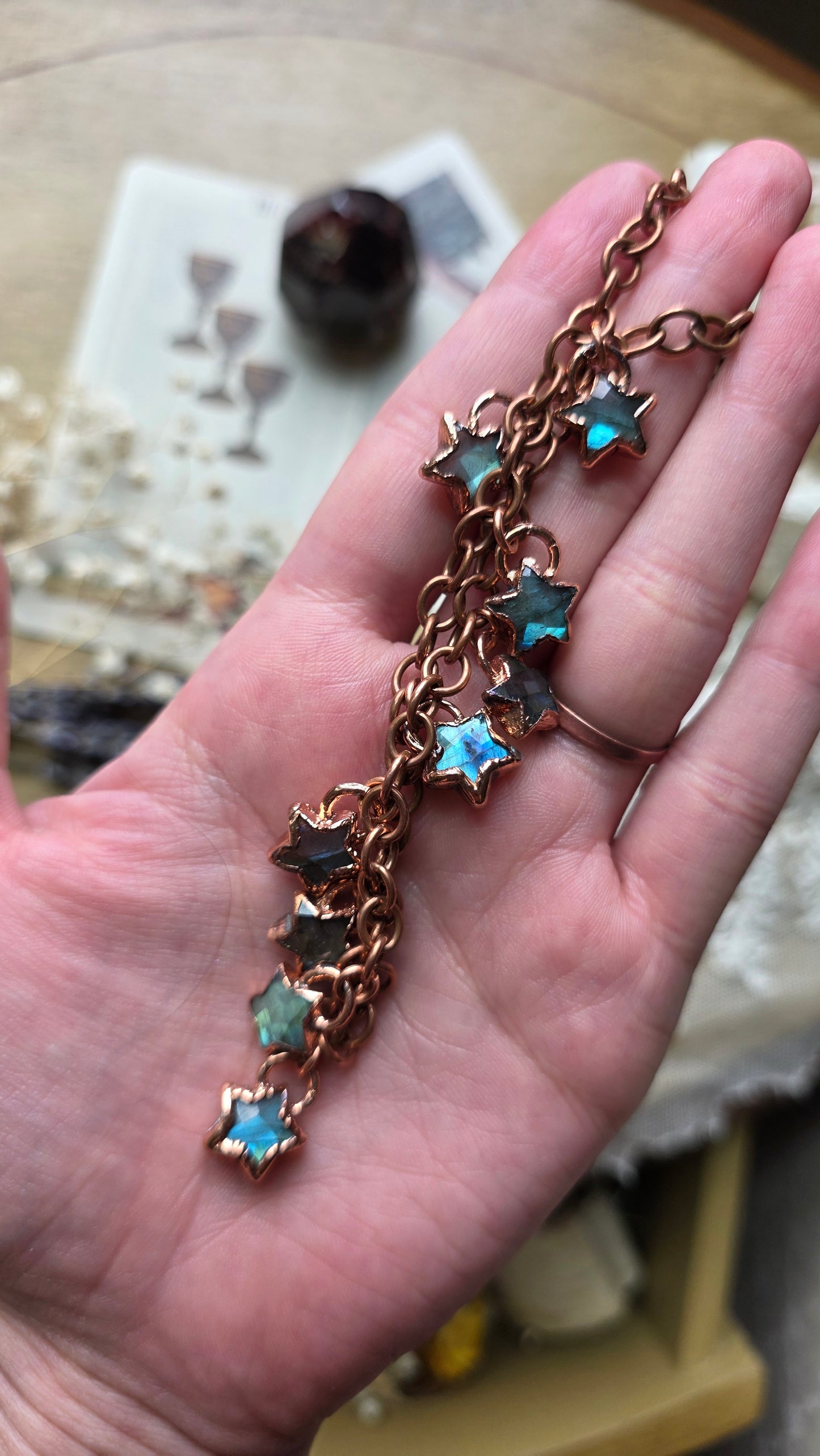 Labradorite Star Chunky Copper Necklace