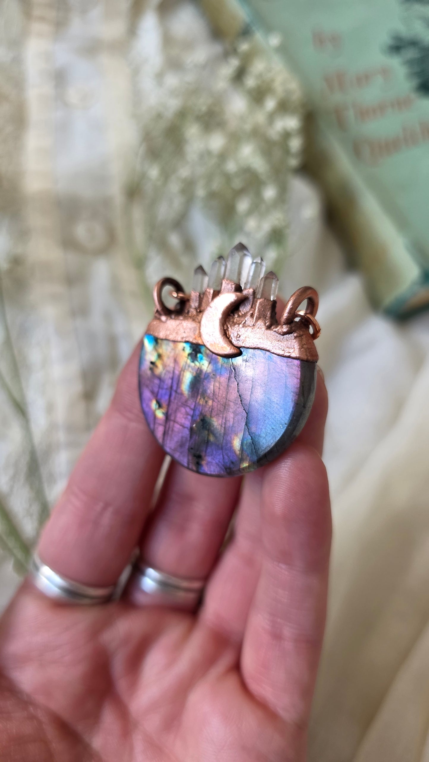 Purple Labradorite Stardust Pendant