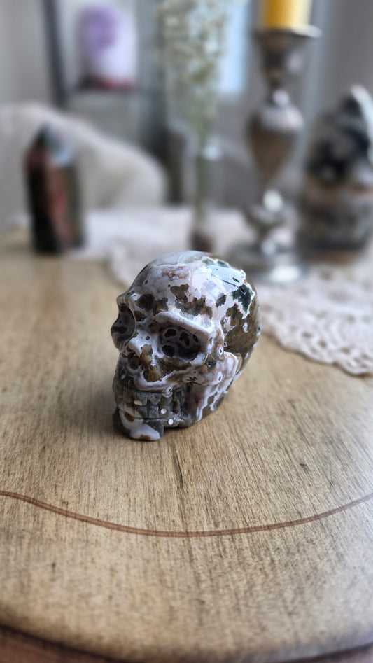 Ocean Jasper Skull 5
