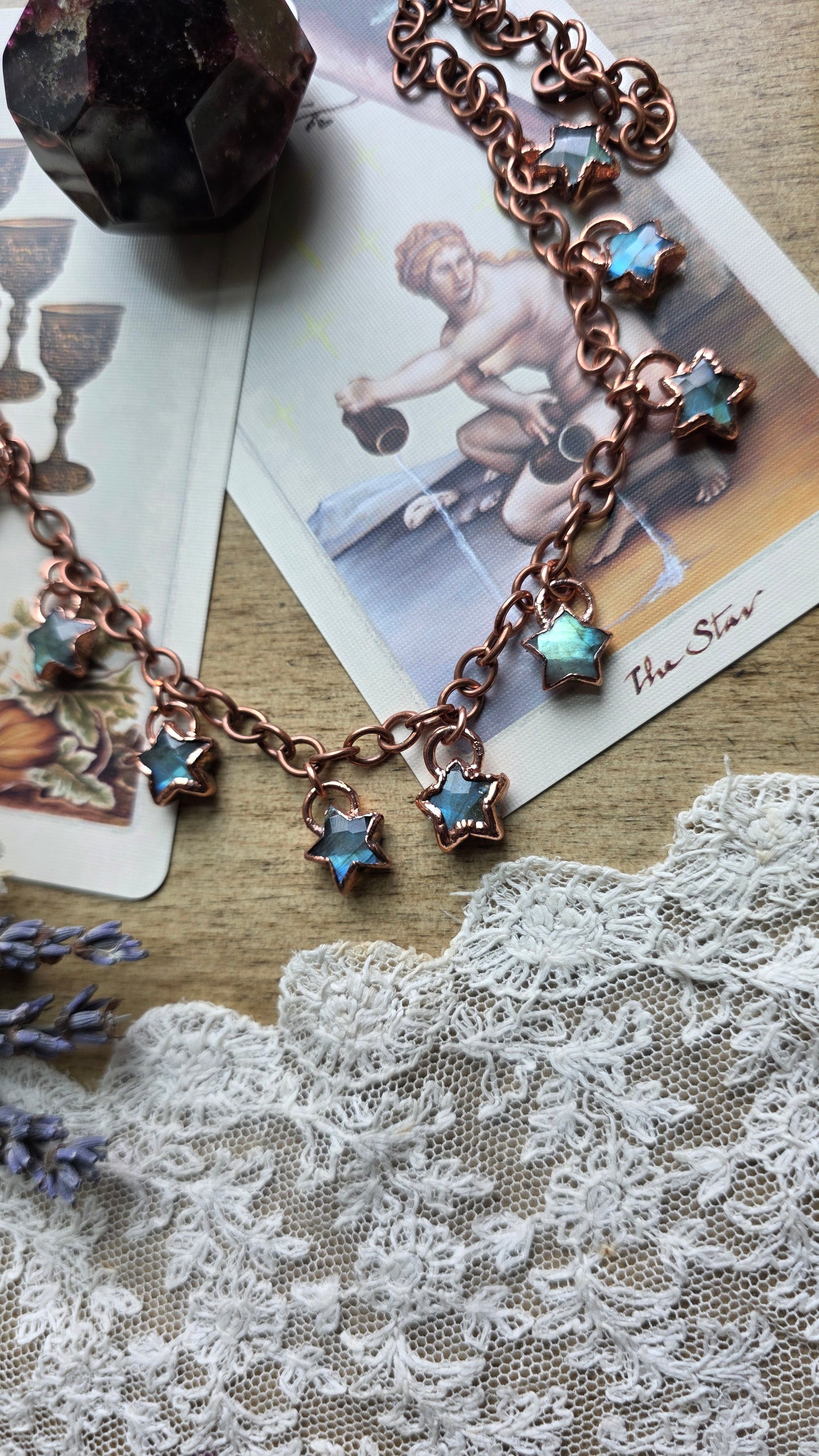 Labradorite Star Chunky Copper Necklace