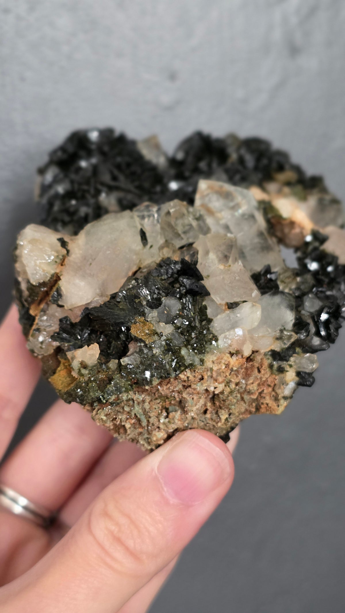 Epidote in Quartz